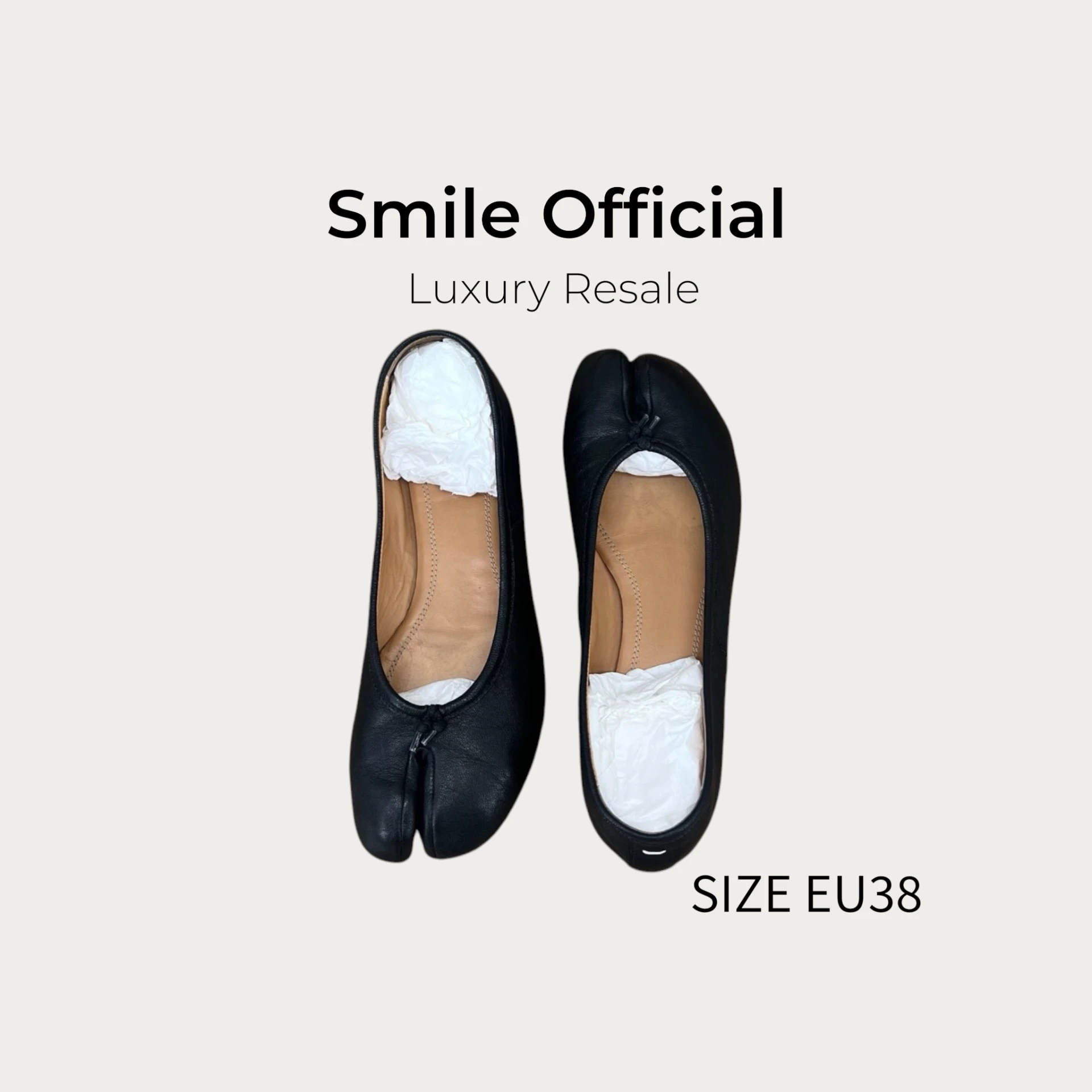 [SMILE] Maison margiela 馬吉拉 leather 分趾鞋 黑
