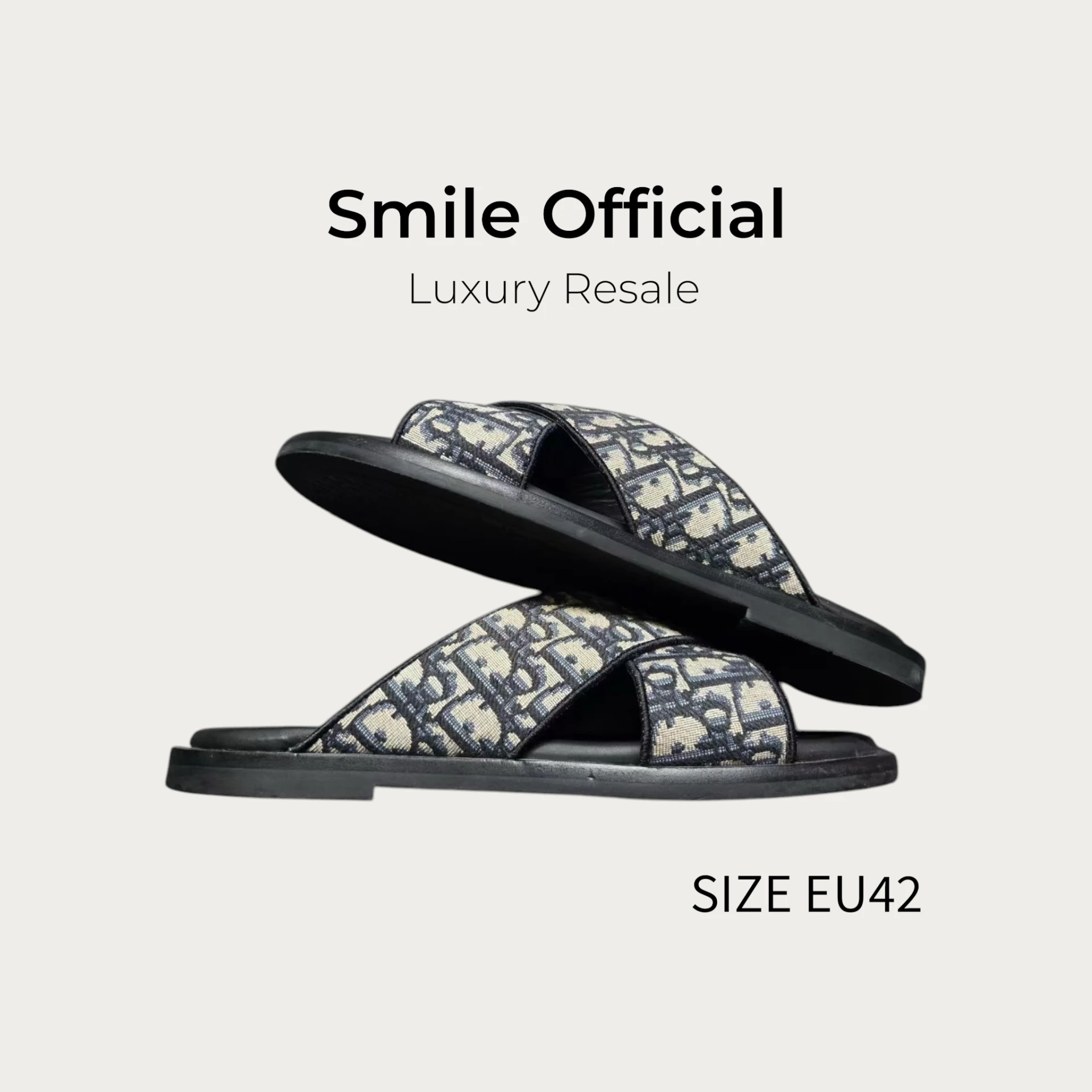 [SMILE] DIOR 綁帶滿logo拖鞋