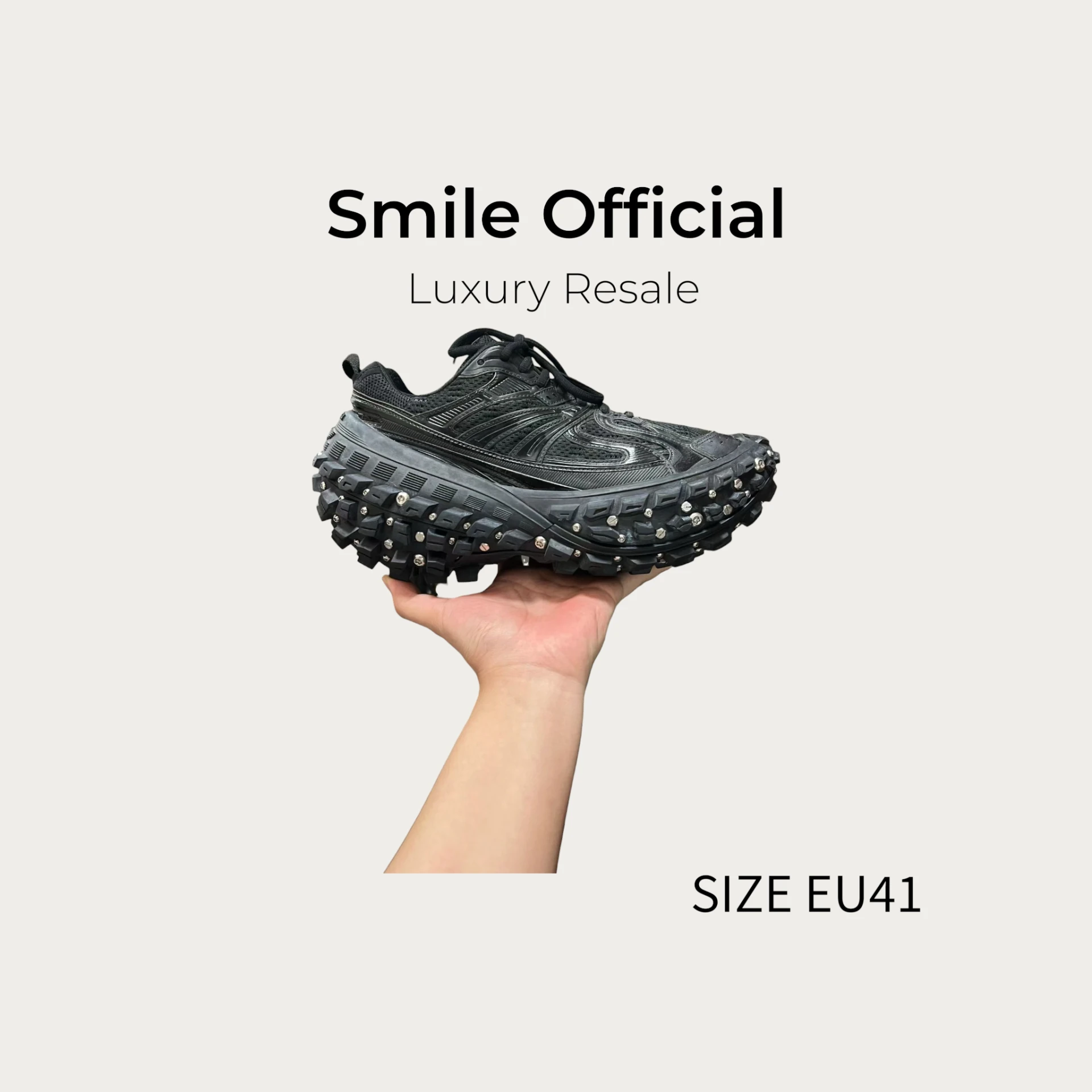 [SMILE] BALENCIAGA 巴黎世家 輪胎鞋 黑色鉚釘