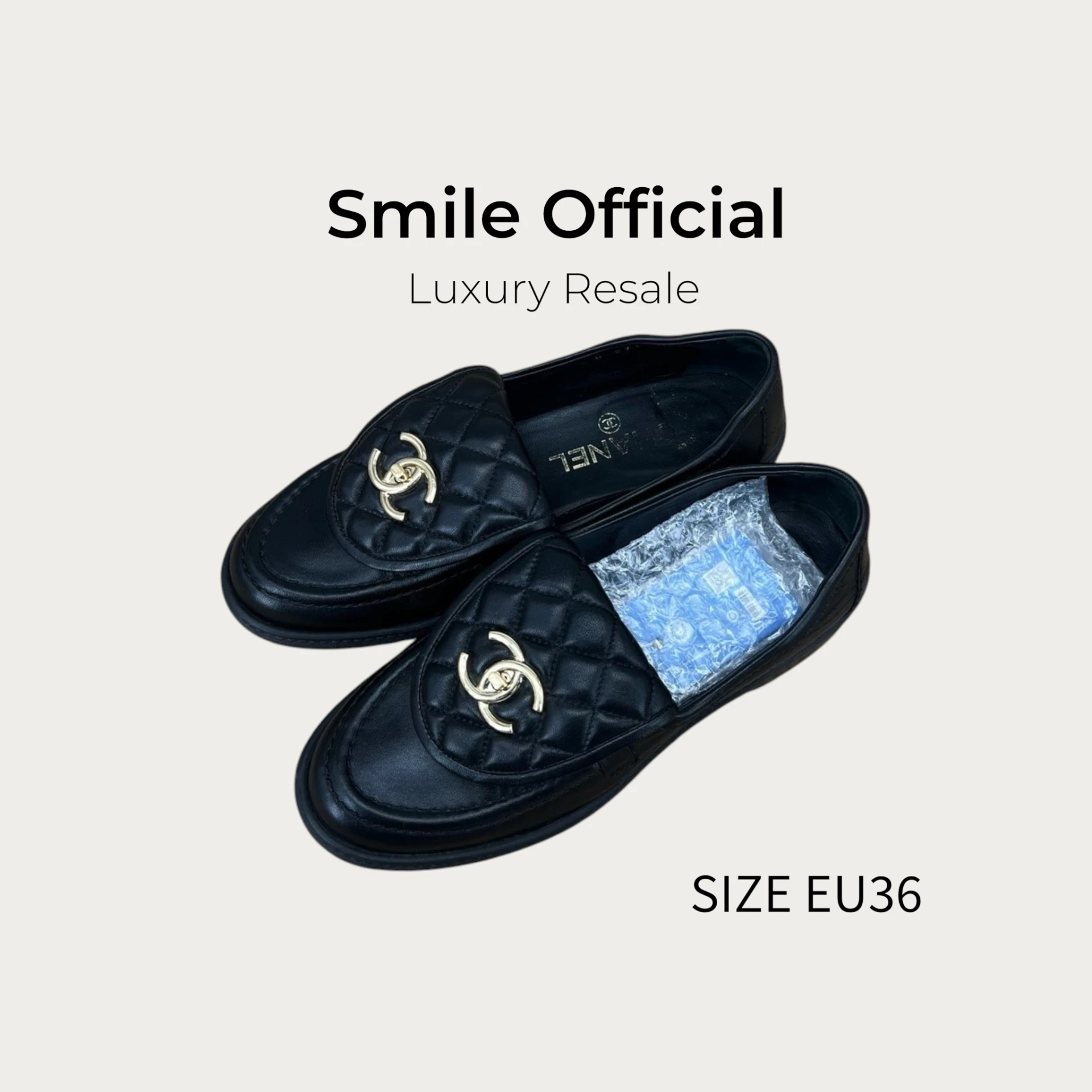 [SMILE] 香奈兒chanel 書包扣翻蓋樂福鞋