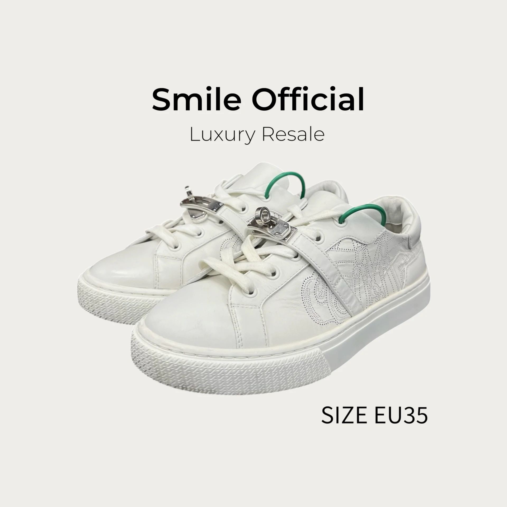 [SMILE] Hermes 愛馬仕 Kelly扣 小白鞋