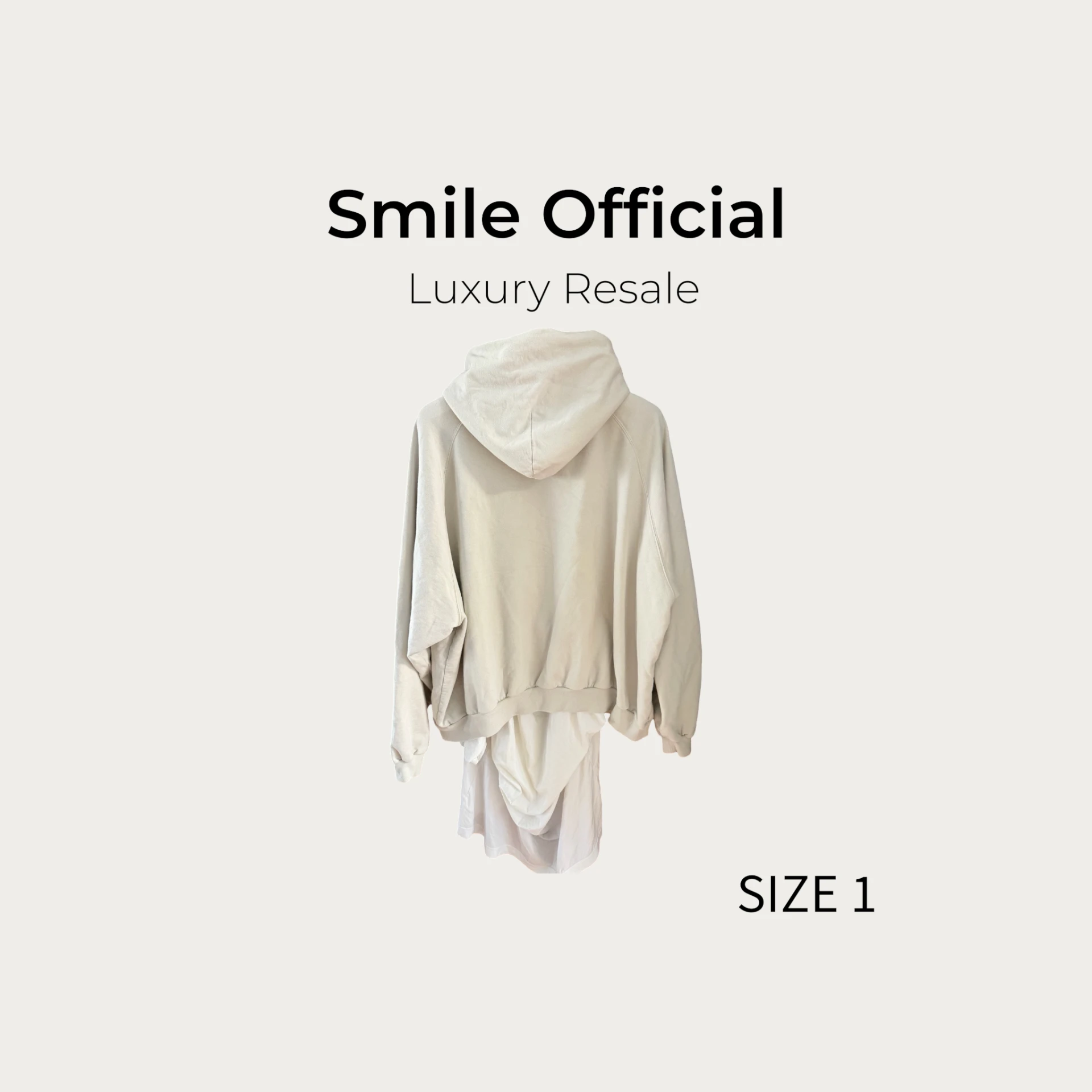 [SMILE] BALENCIAGA 巴黎世家 3xl米白色秀款假兩件衛衣