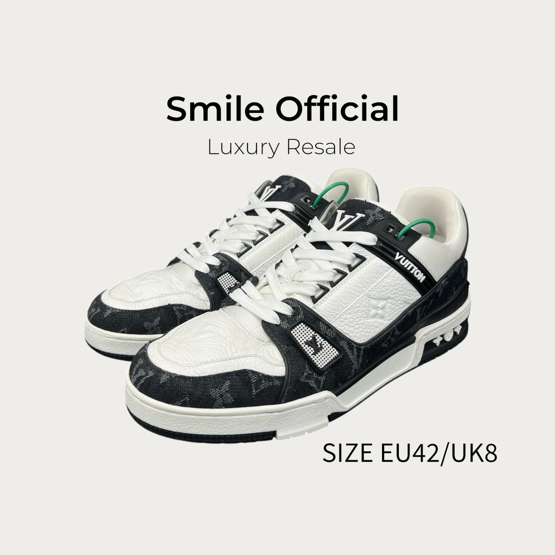 [SMILE] Louis Vuitton lv trainer 黑白牛仔
