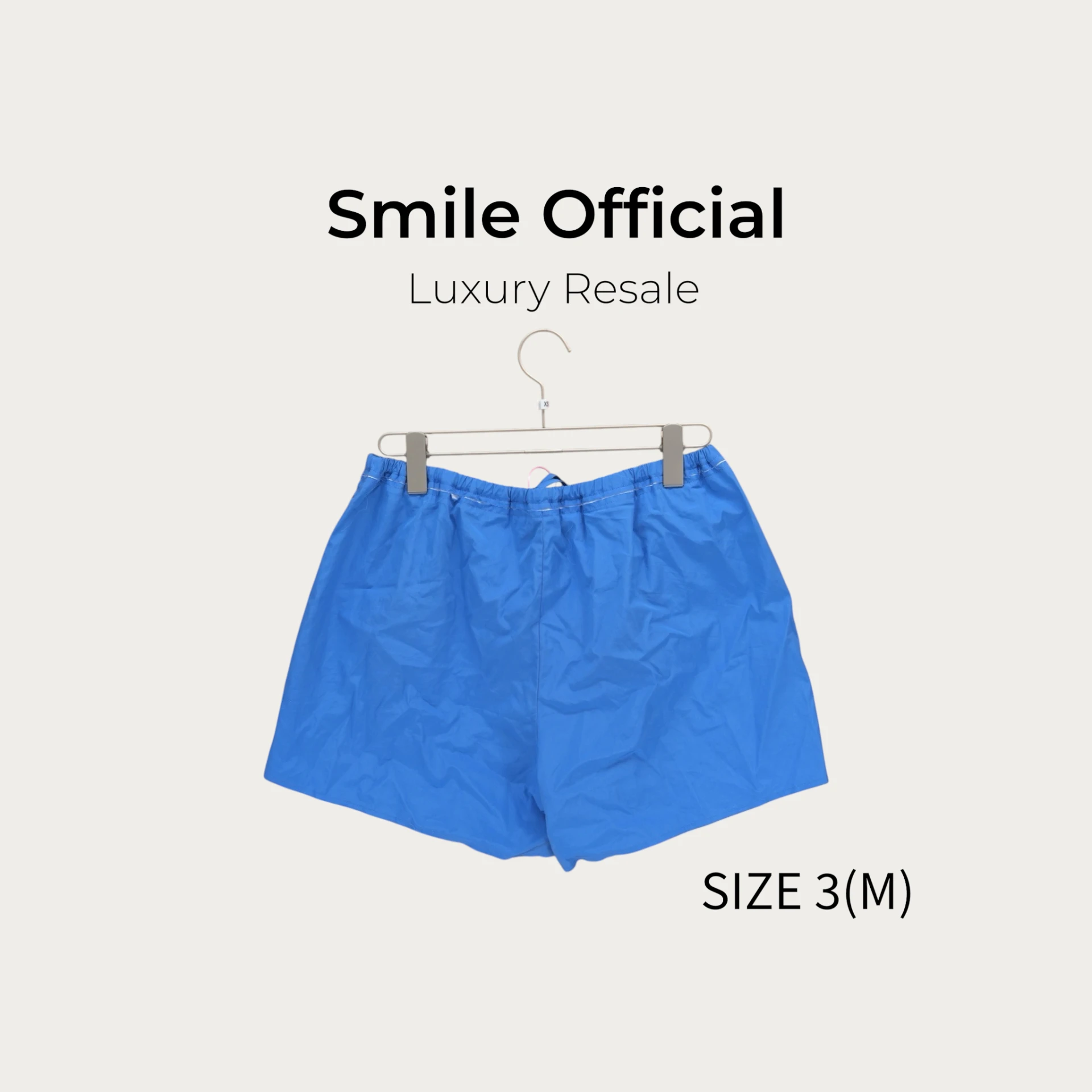 [SMILE] MIU MIU 毛邊剪裁藍色短褲