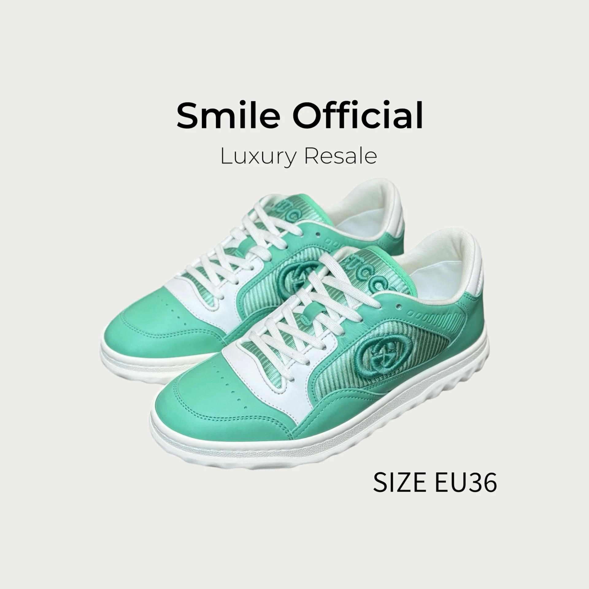 [SMILE] Gucci mac80 薄荷綠板鞋