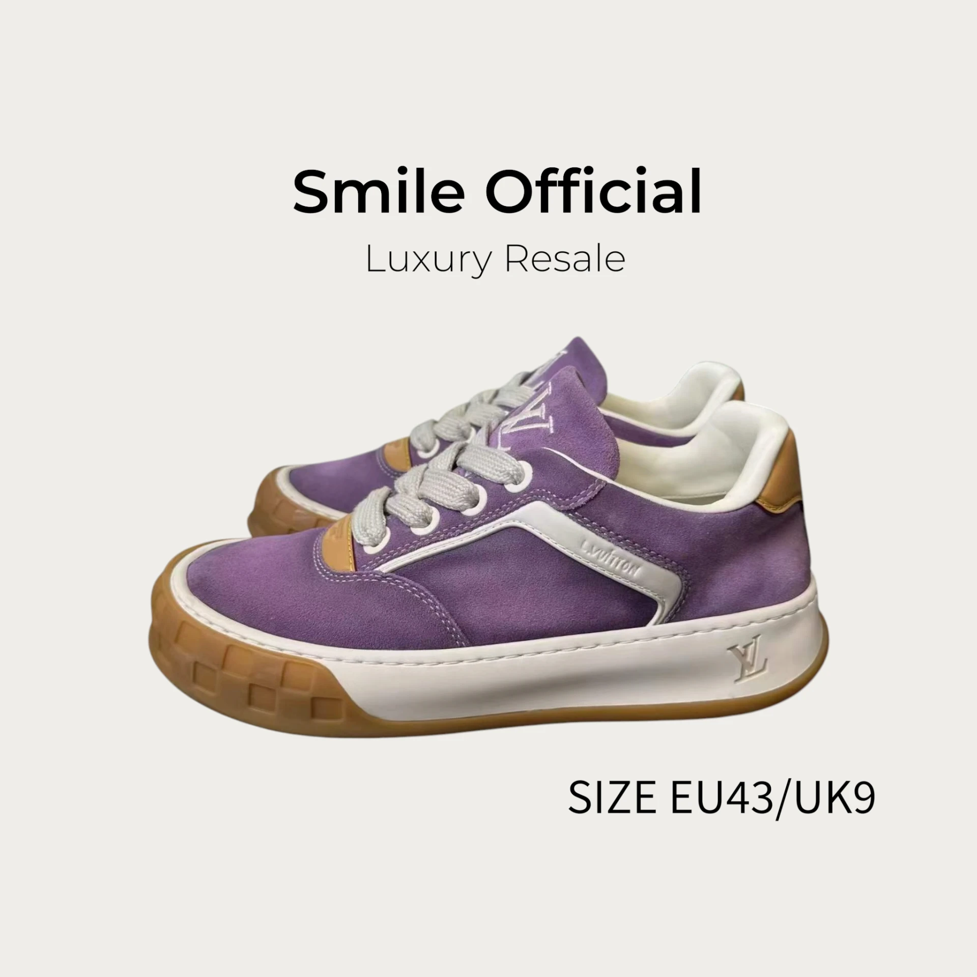 [SMILE] Louis Vuitton LV Tilted餅乾鞋紫色