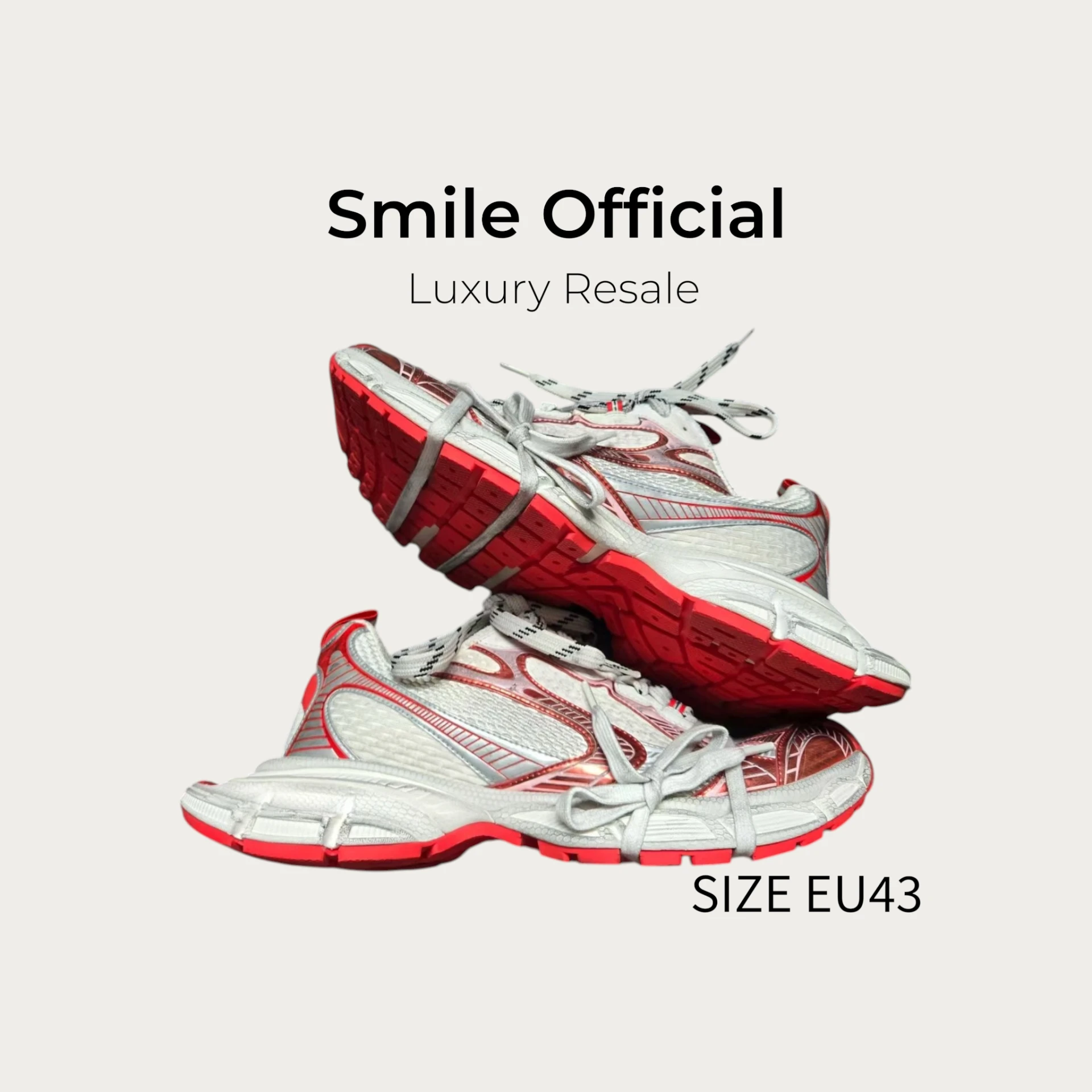 [SMILE]巴黎世家BALENCIAGA 3XL 白紅做舊