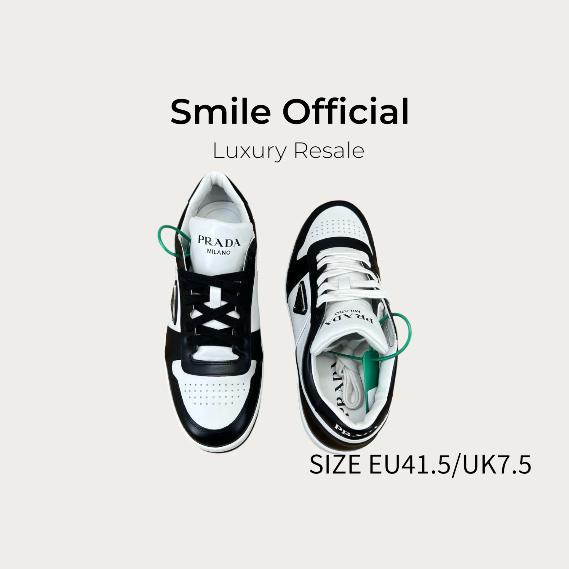 [SMILE]prada Downtown 黑白 熊貓板鞋