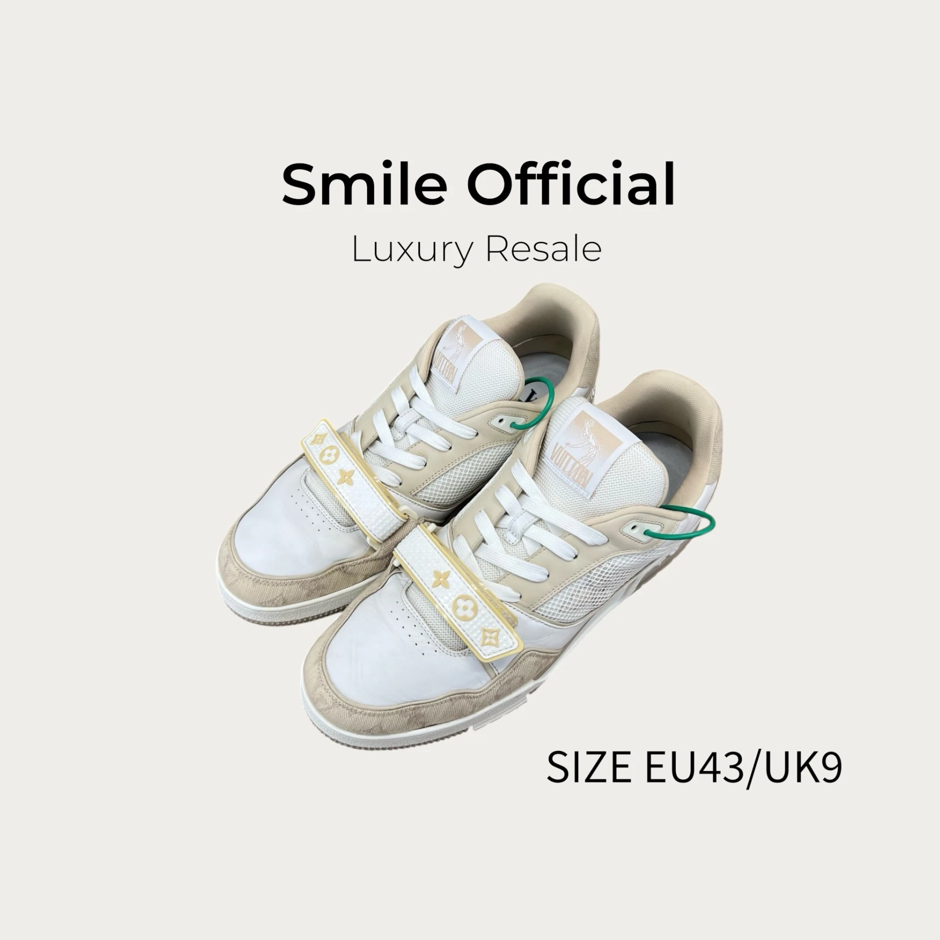 [SMILE]Louis Vuitton lv trainer 米色魔鬼氈