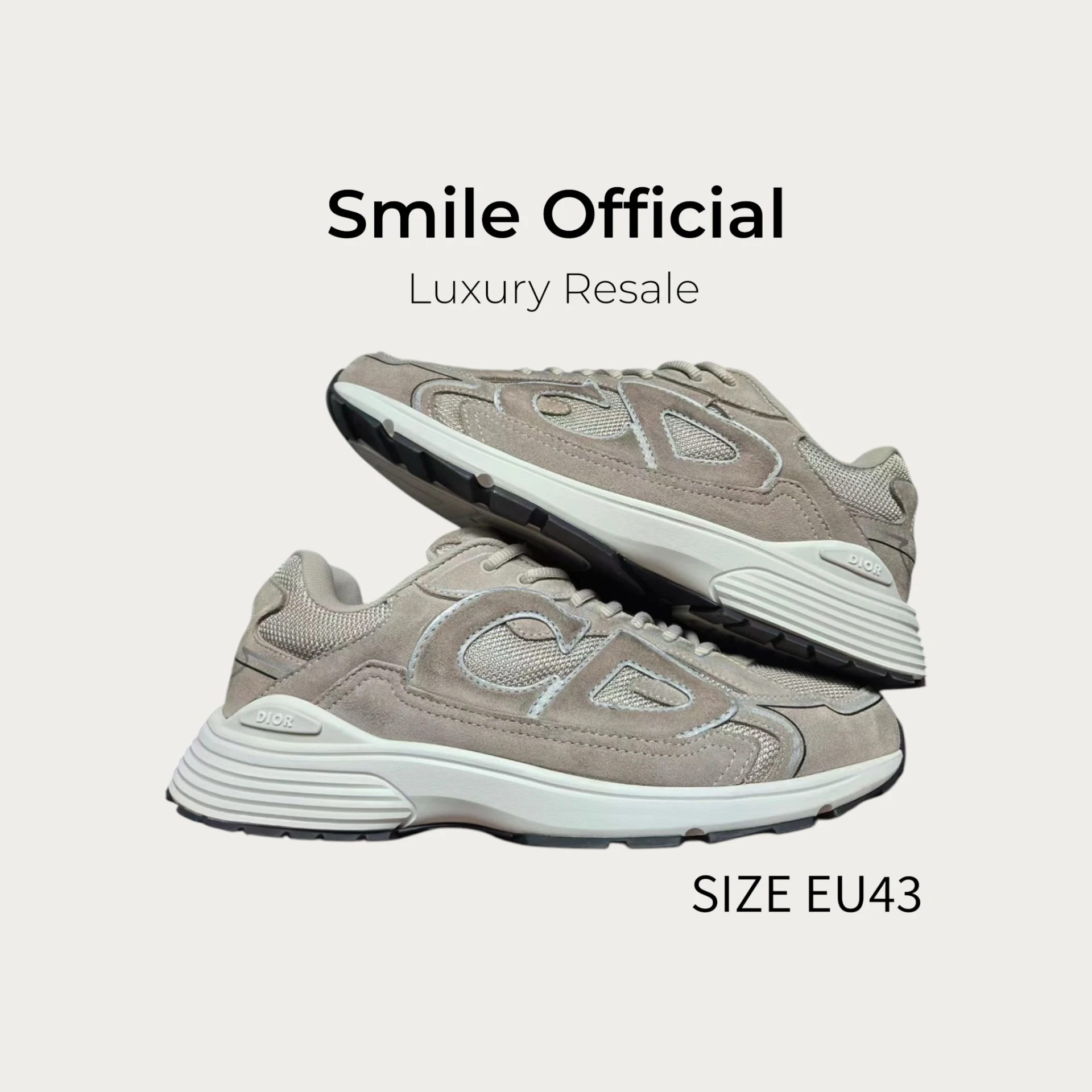[SMILE] DIOR B30 灰棕麂皮 復古休閒鞋