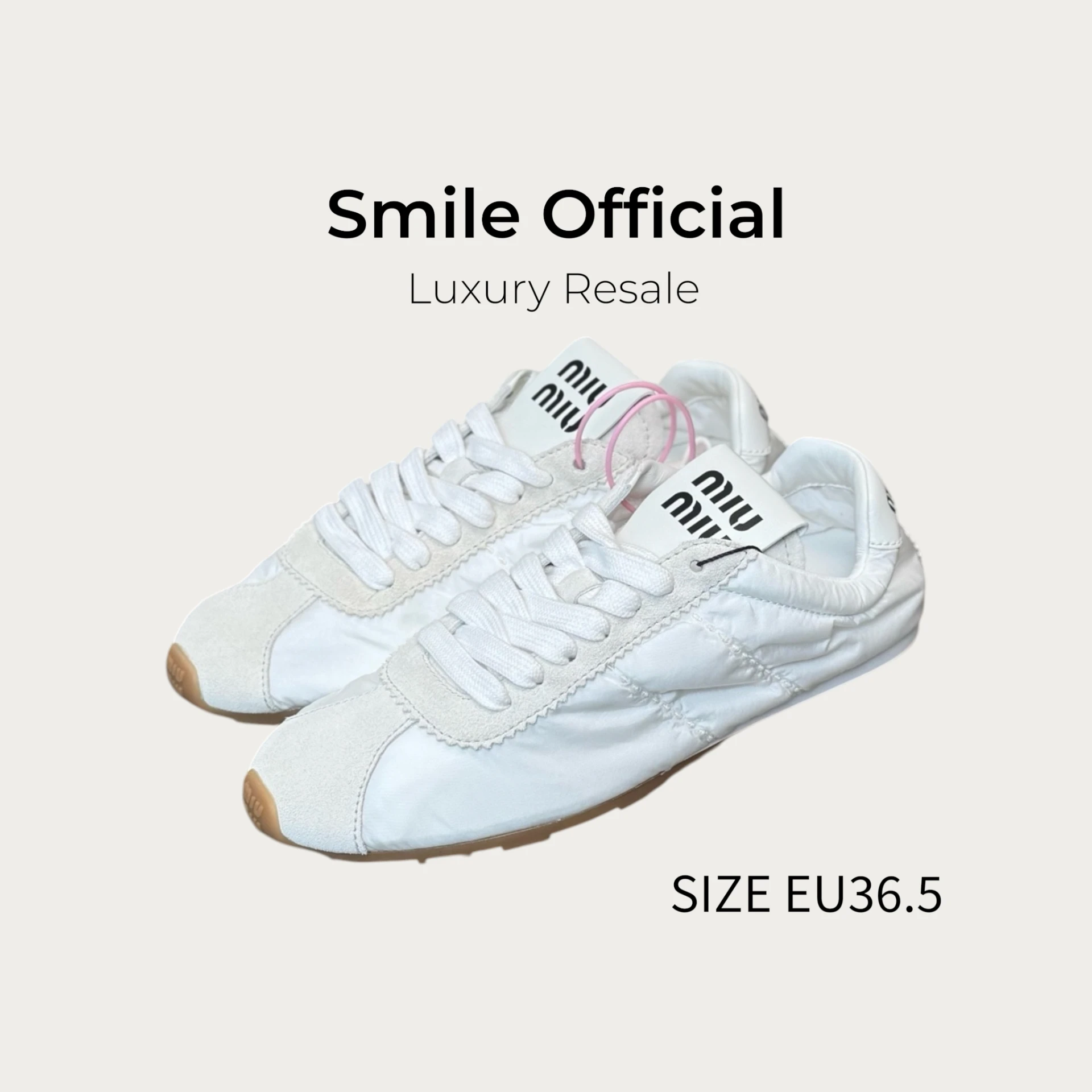 [SMILE] Miu Miu Plume 白灰德訓運動鞋