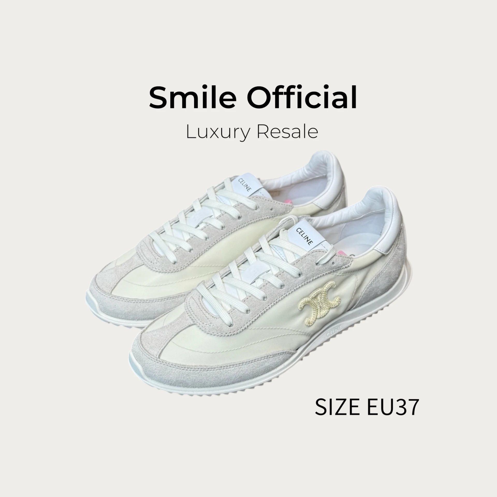 [SMILE] Celine 25ss Racer米白色德訓鞋