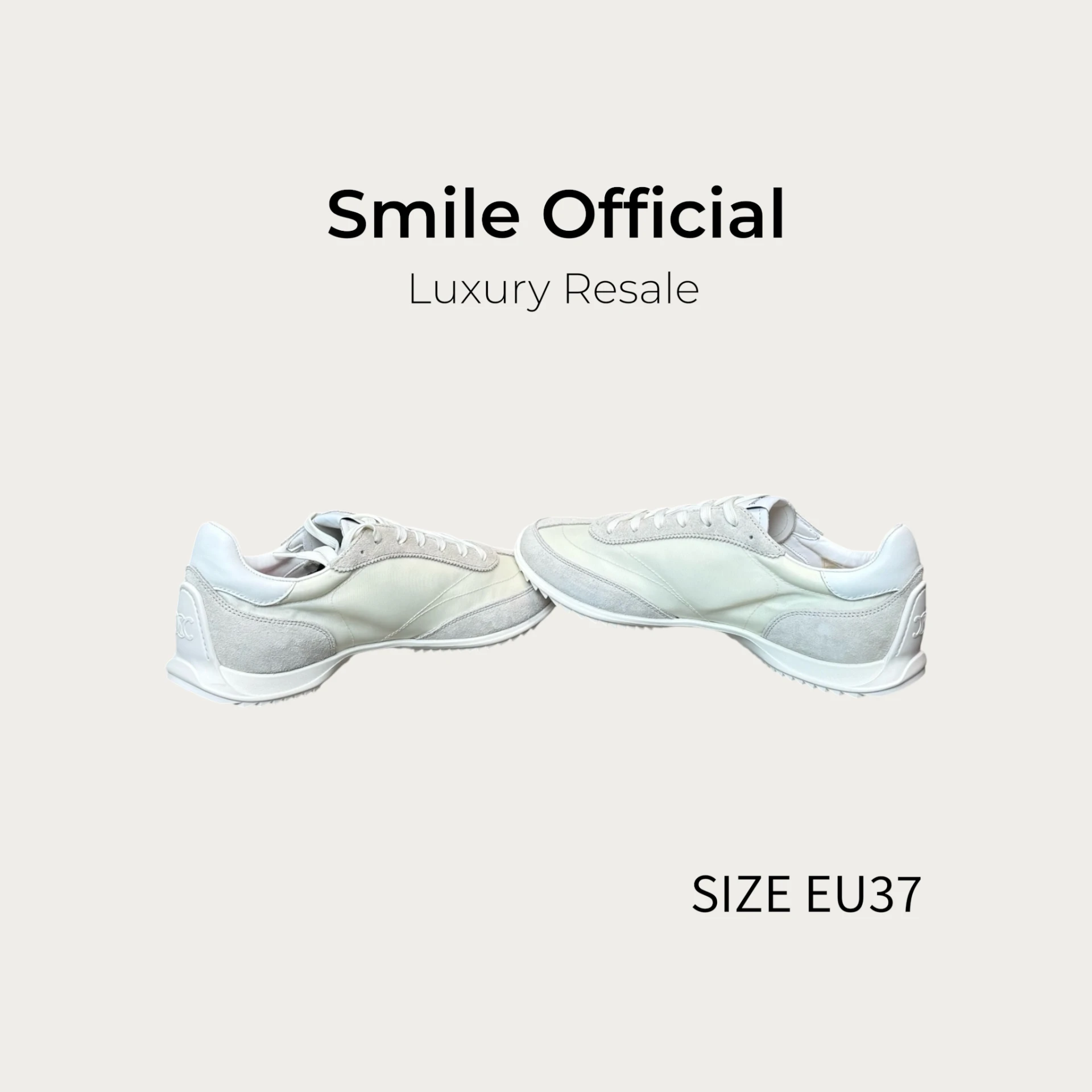 [SMILE] Celine 25ss Racer米白色德訓鞋
