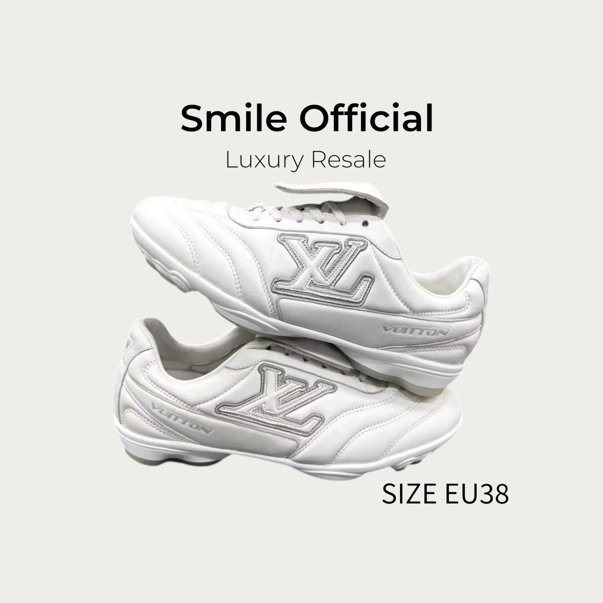 [SMILE] LOUIS VUITTON LV Footprint 足球鞋 SS25 白色
