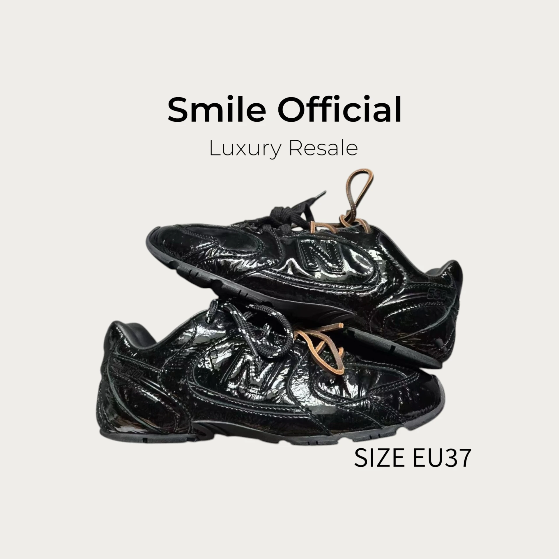 [SMILE] NEW BALANCE MIU MIU聯名 NB530 SL 黑漆皮 德訓鞋