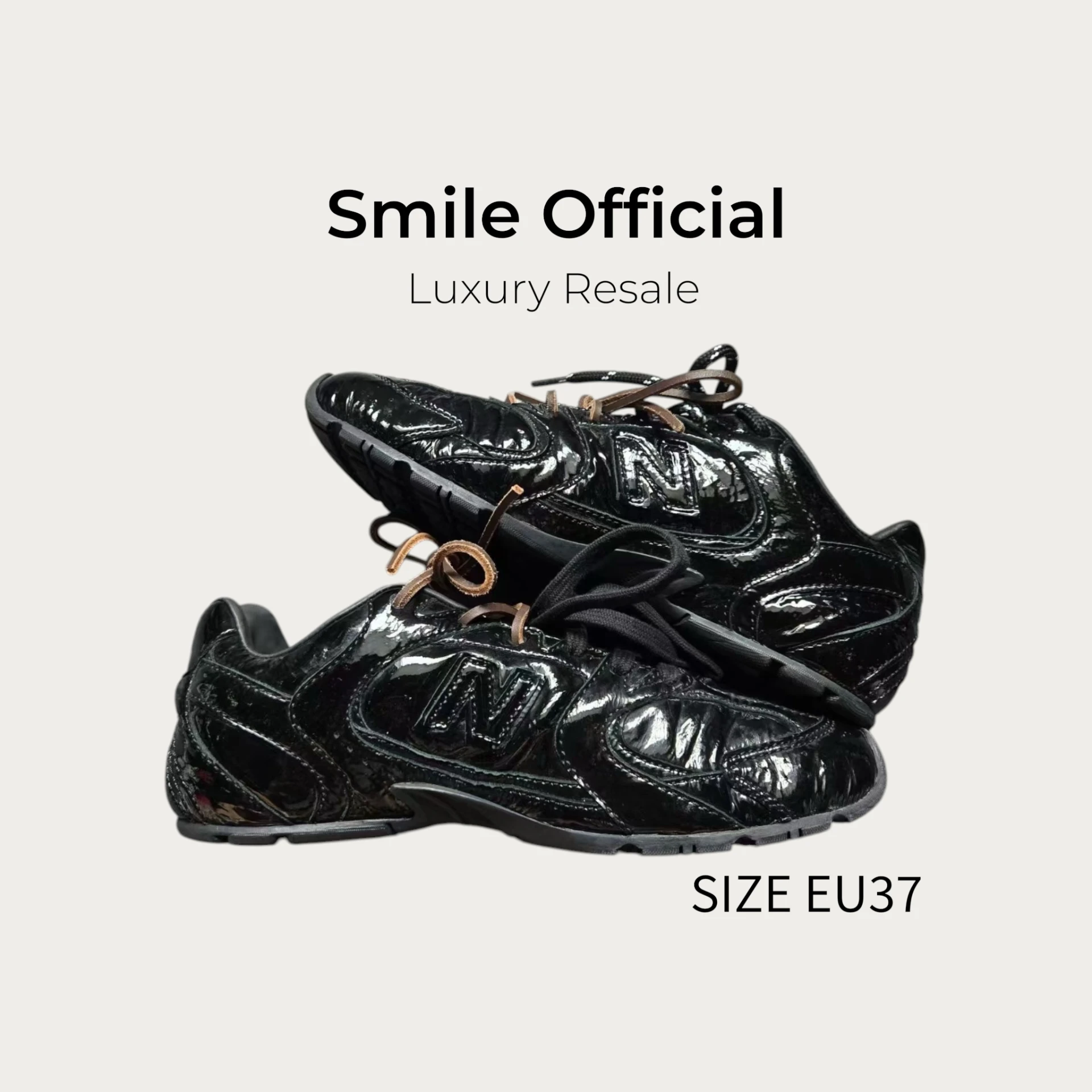 [SMILE] NEW BALANCE MIU MIU聯名 NB530 SL 黑漆皮 德訓鞋