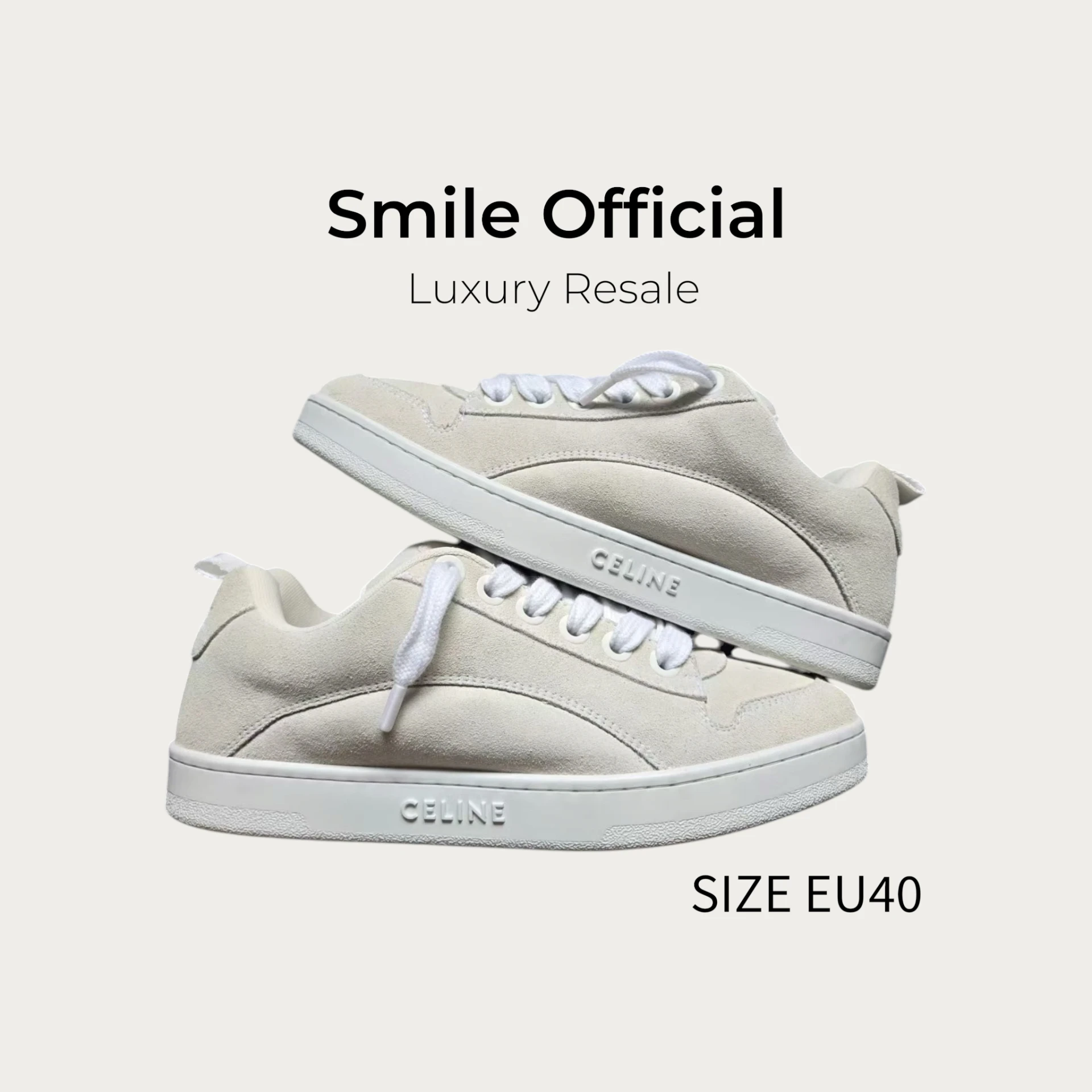 [SMILE] CELINE 白棕麵包鞋