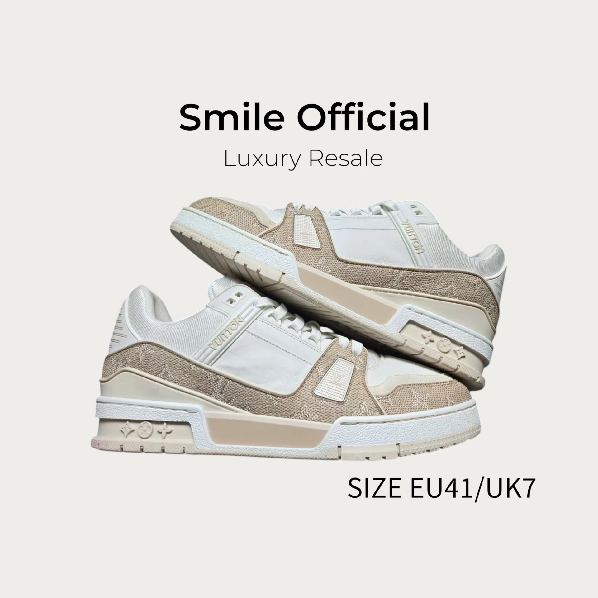 [SMILE] LOUIS VUITTON LV TRAINER 米白老花