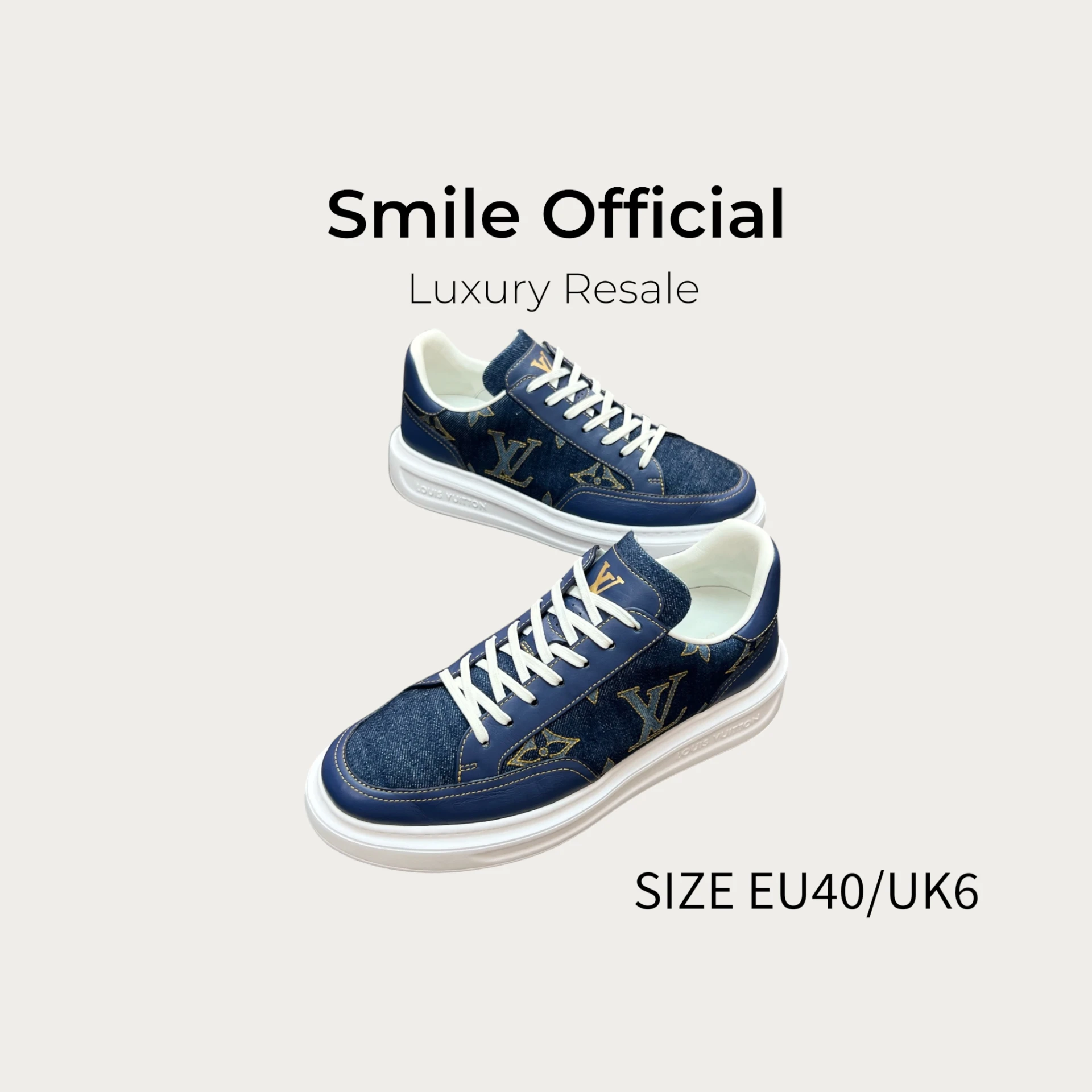 [SMILE]Louis Vuitton LV Beverly Hills 丹寧牛仔 藍