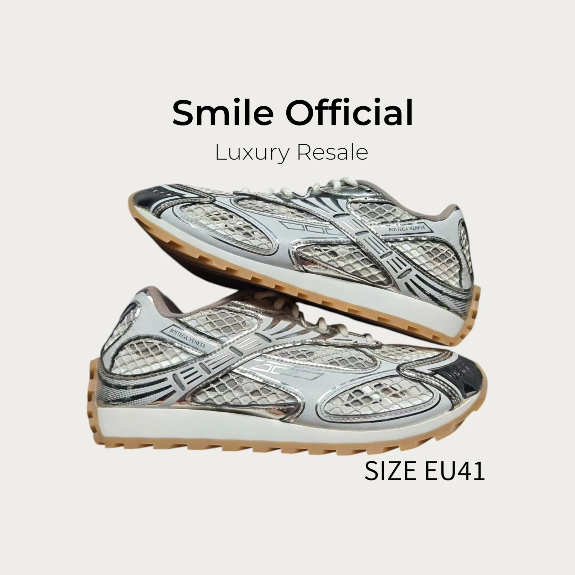 [SMILE] BOTTEGA VENETA BV ORBIT 白銀 休閒鞋