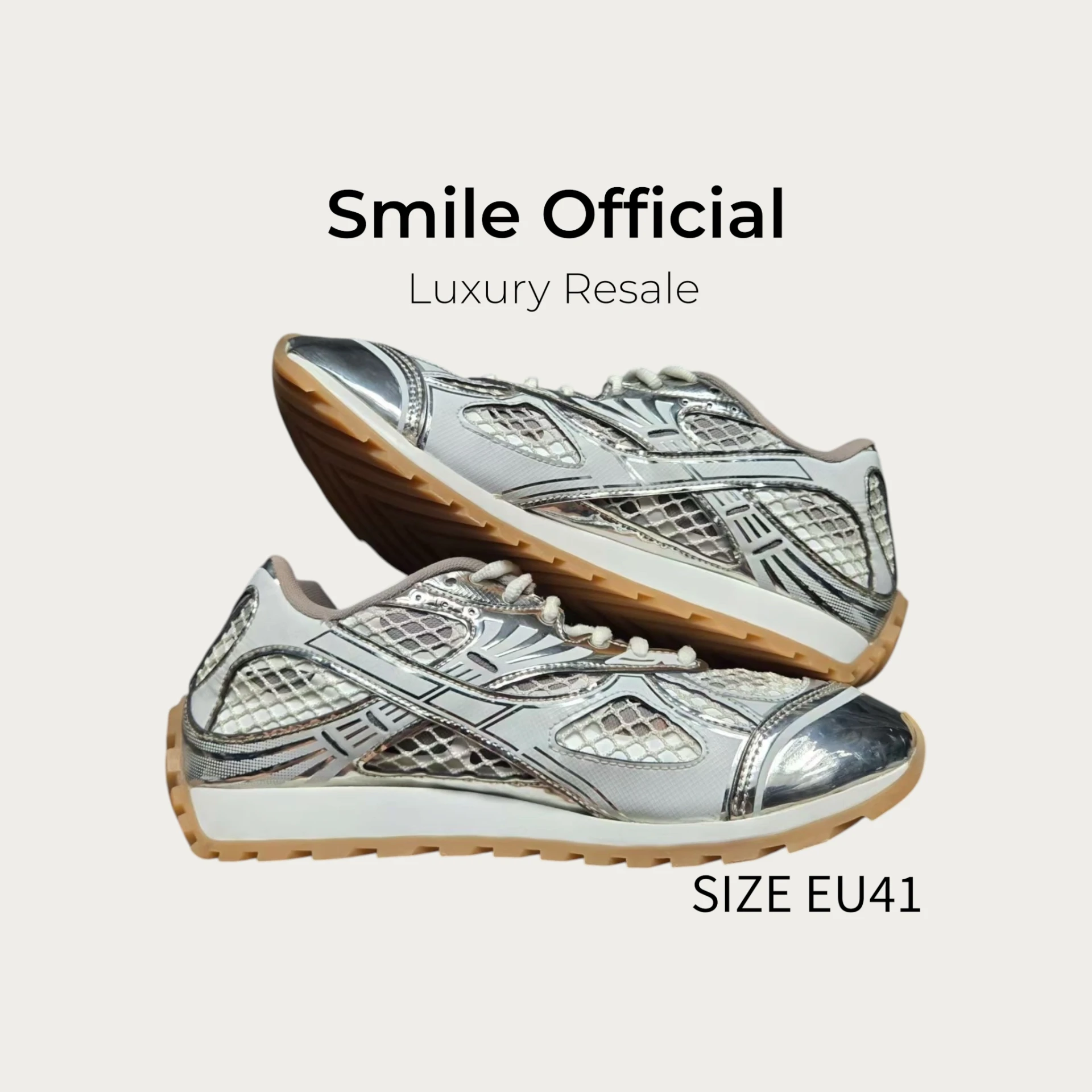 [SMILE] BOTTEGA VENETA BV ORBIT 白銀 休閒鞋