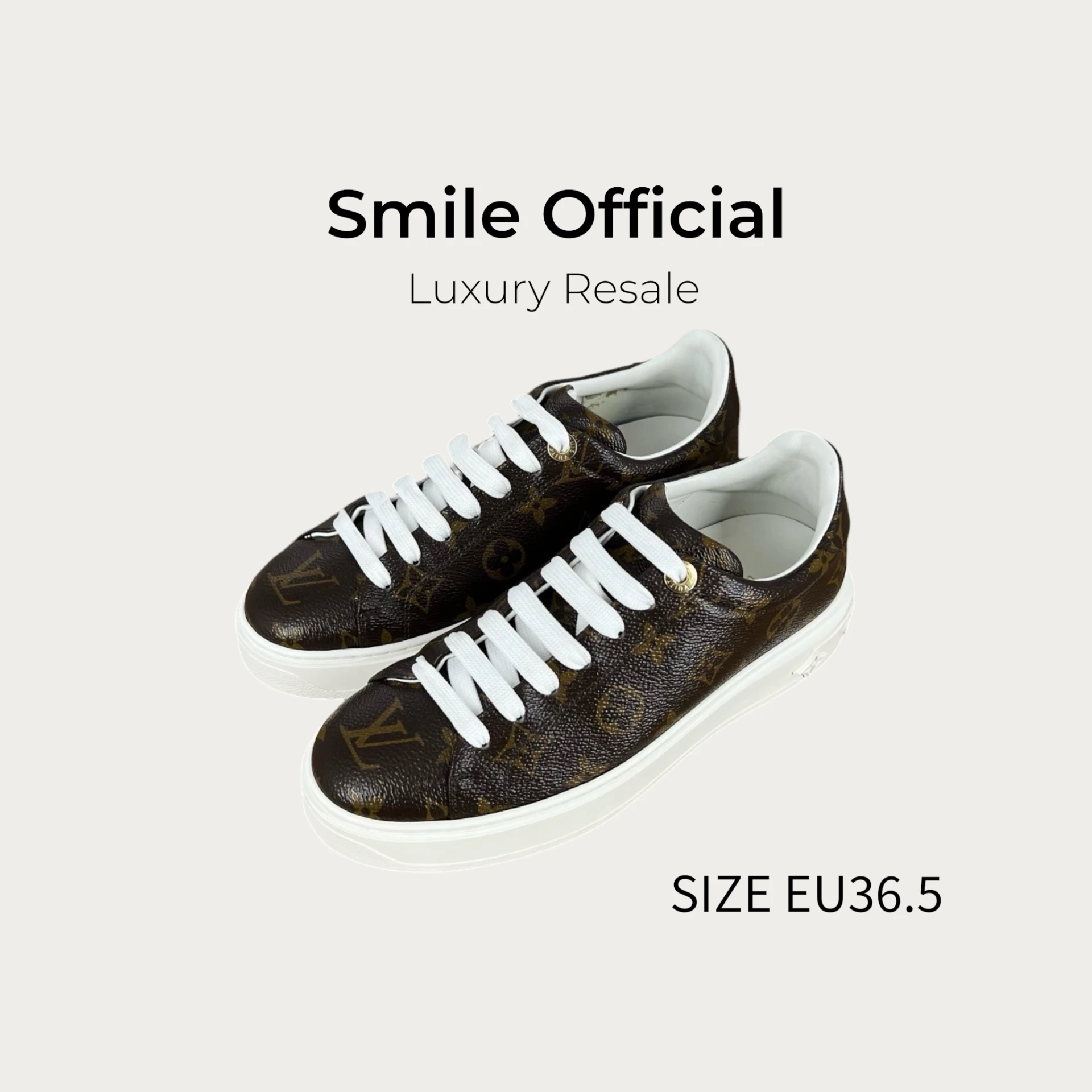 [SMILE]Louis Vuitton lv time out 老花滿logo板鞋