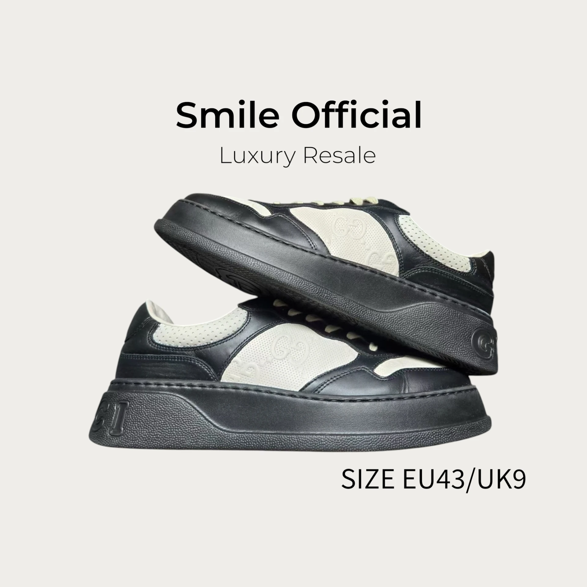[SMILE]GUCCI黑白餅乾鞋