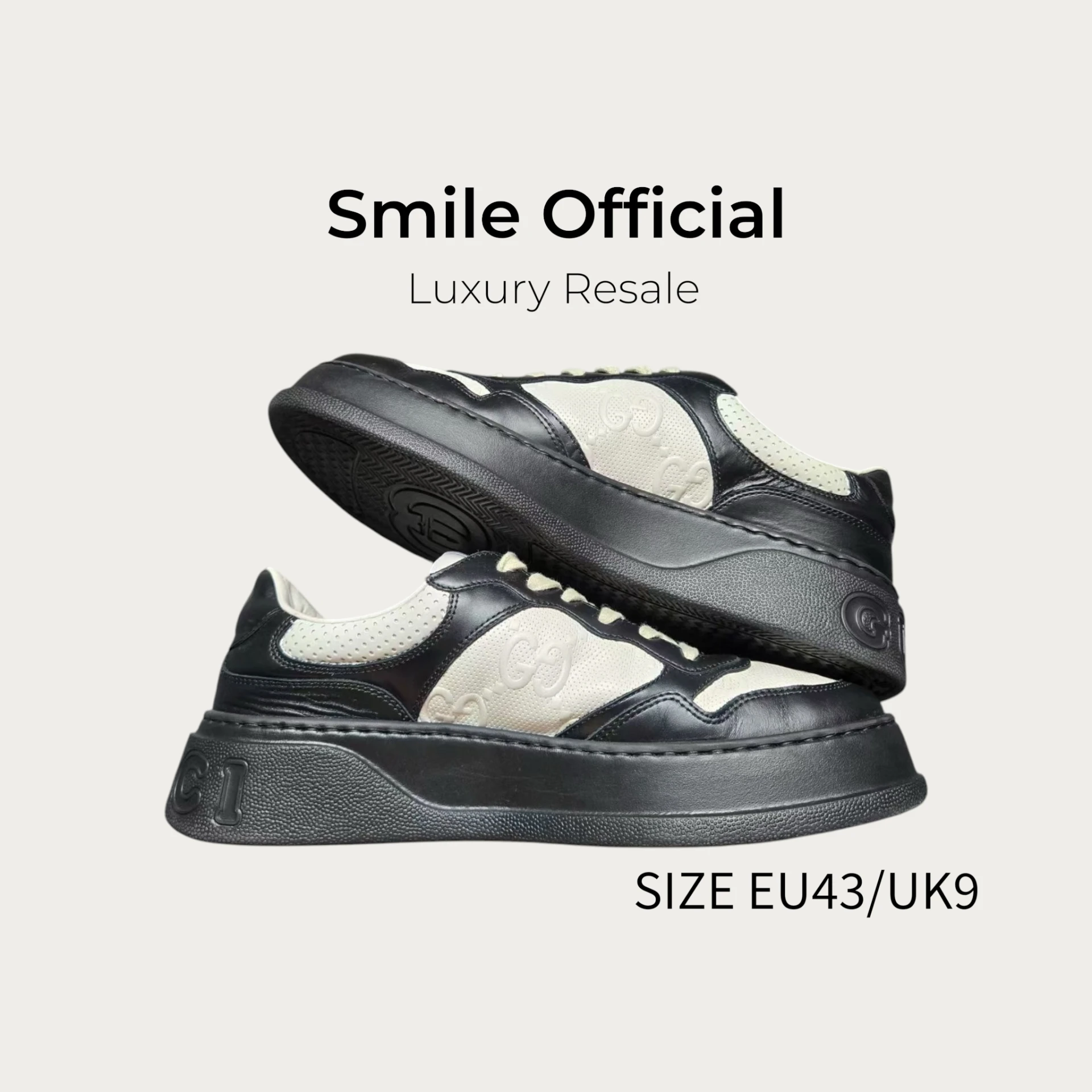 [SMILE]GUCCI黑白餅乾鞋