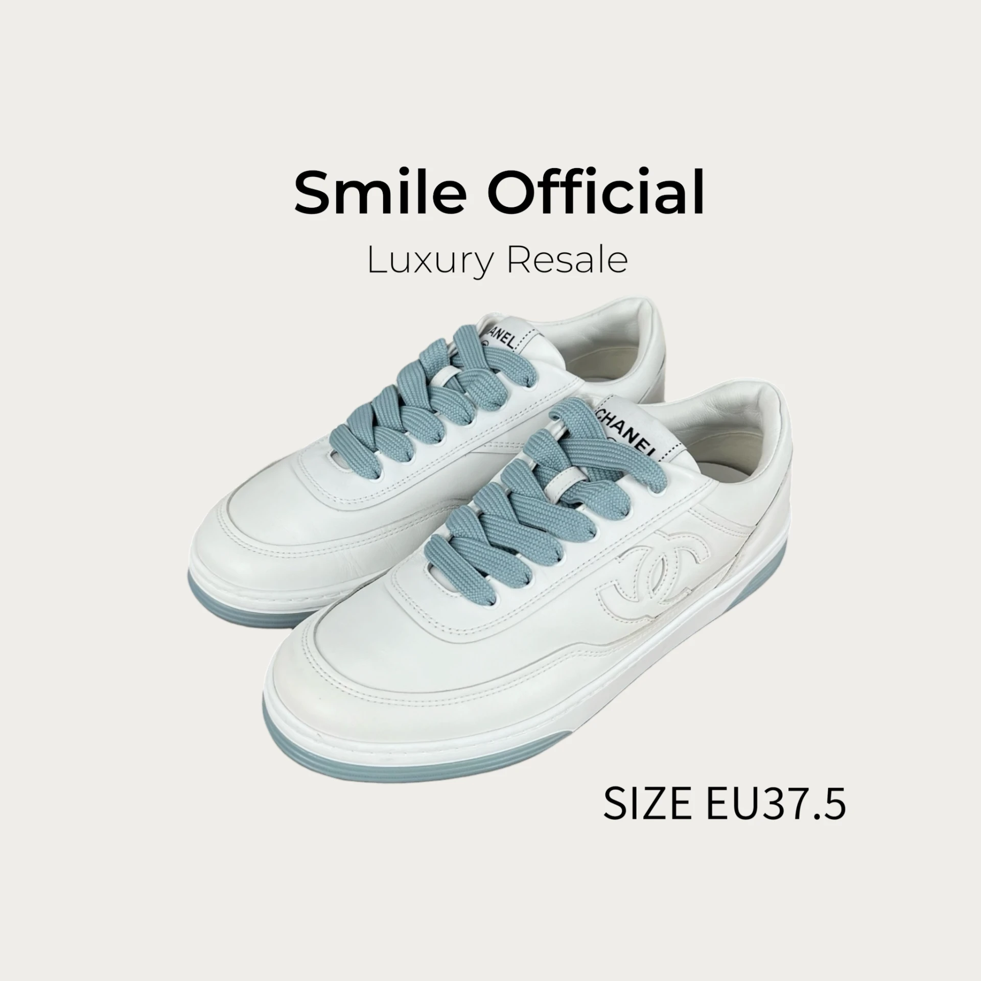 [SMILE] 香奈兒chanel 24p 白藍板鞋