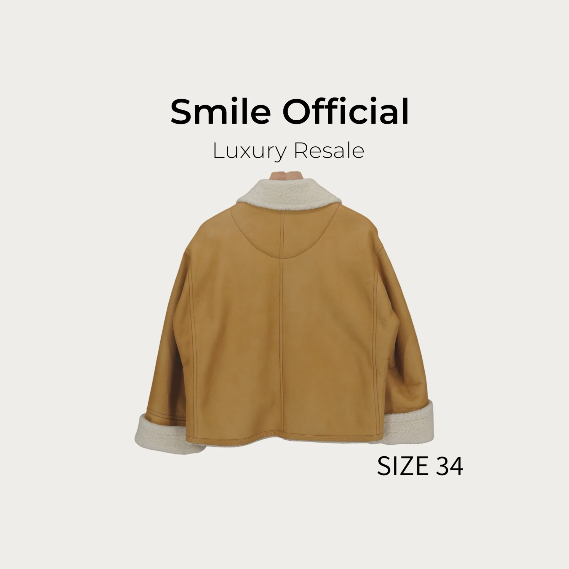 [SMILE]Loewe 棕色 內里羊羔毛皮毛一體夾克