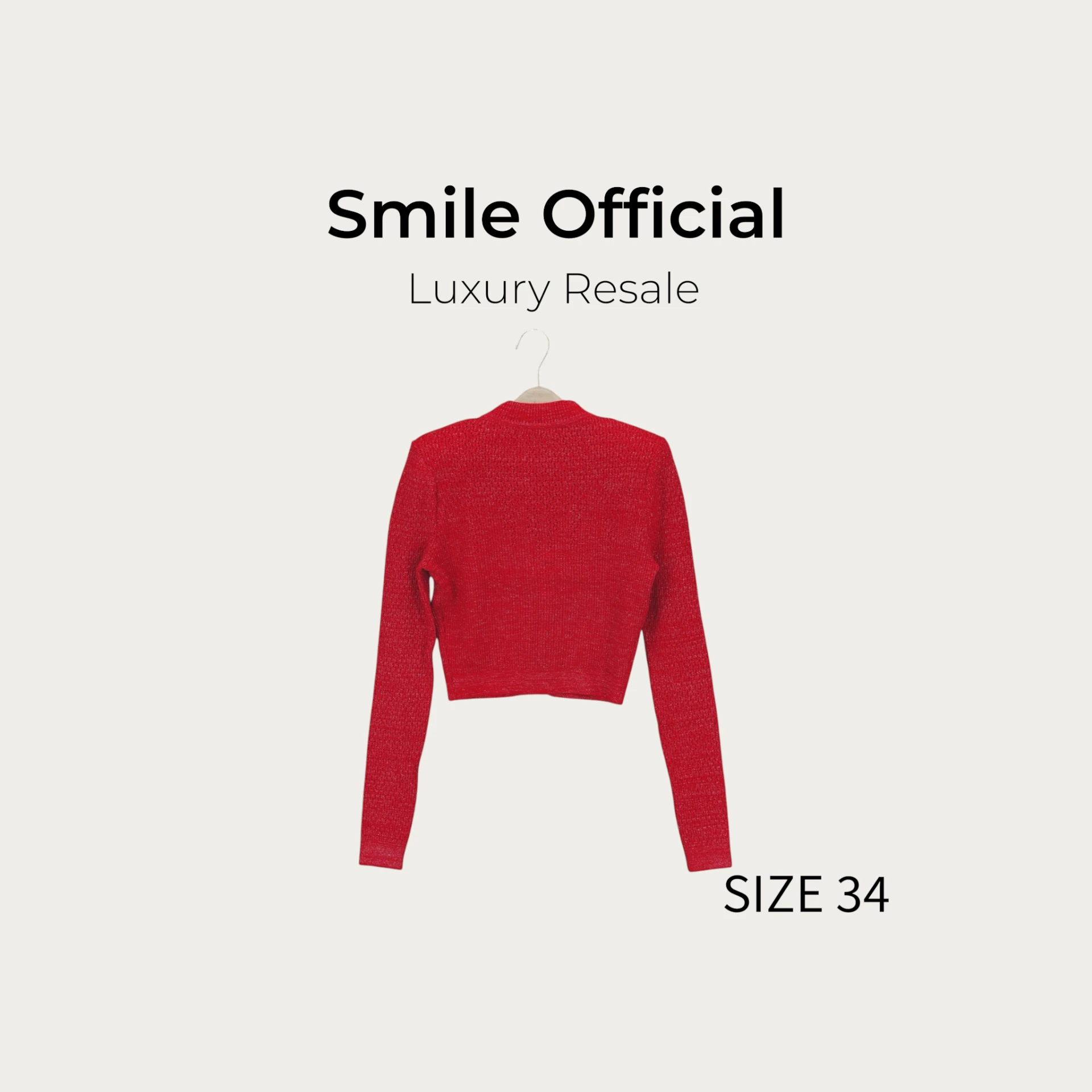 [SMILE]Balmain 紅色針織墊肩開衫外套