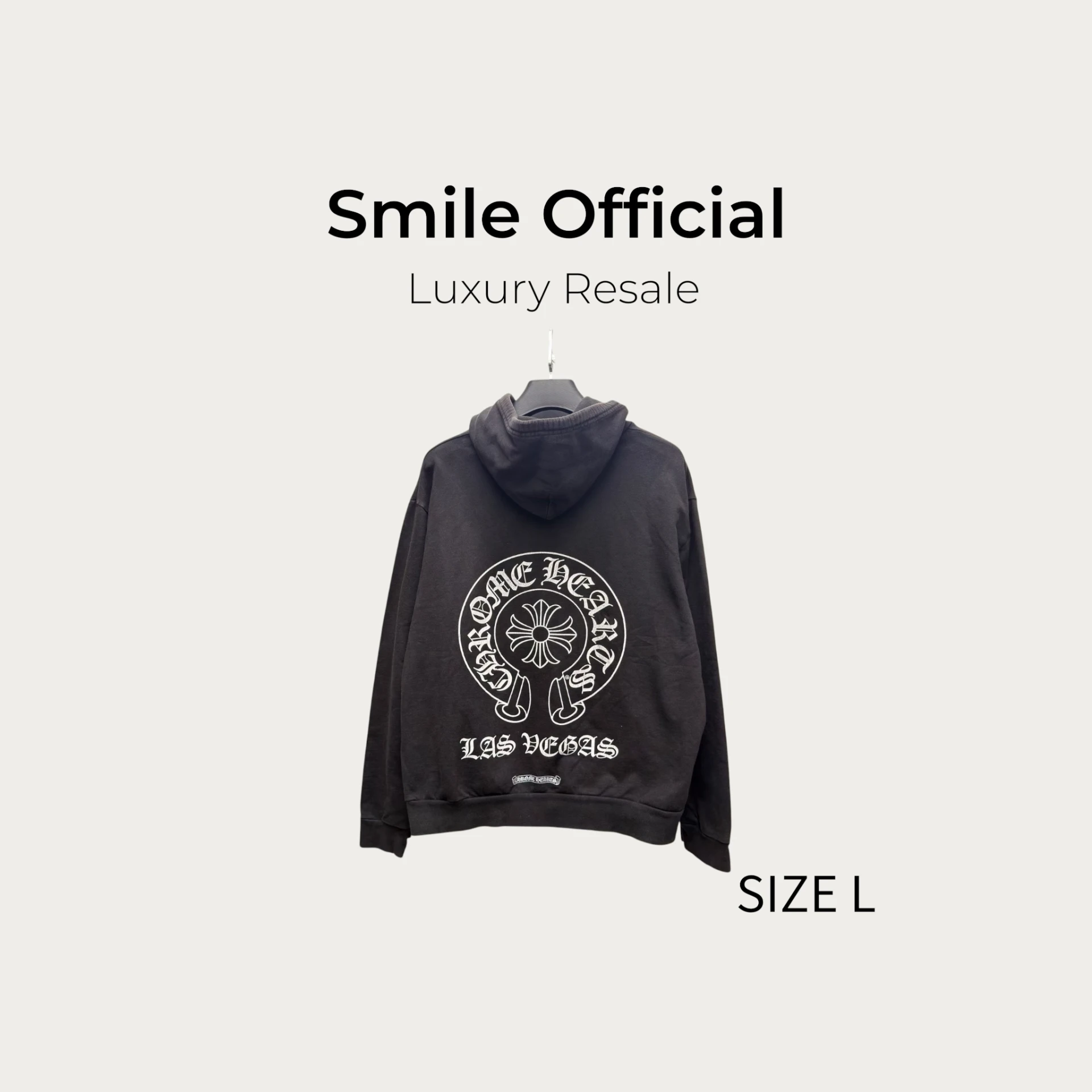 [SMILE] Chrome Hearts克羅心 Las Vegas拉斯維加斯城市限定黑色馬蹄拉鍊外套