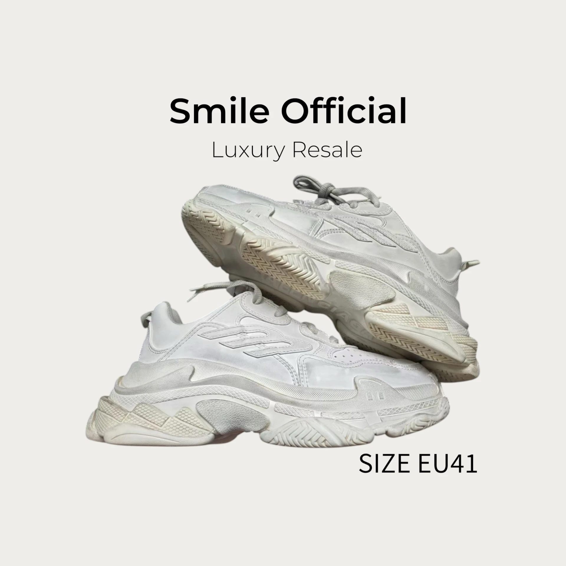 [SMILE] 巴黎世家BALENCIAGA TRIPLE S 做舊白3B 老爹鞋