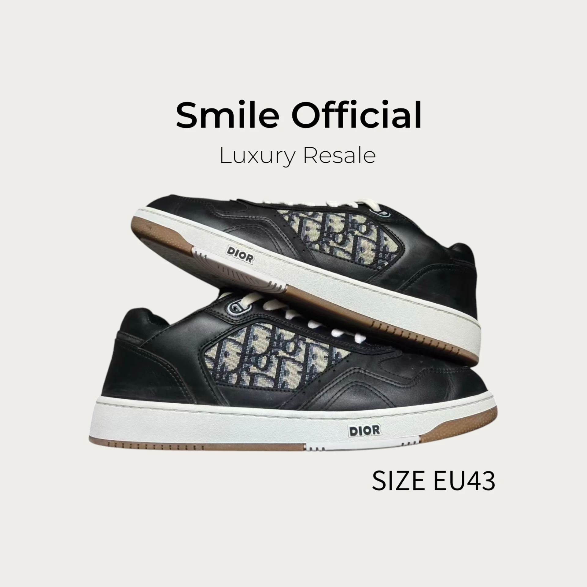 [SMILE] DIOR B27 黑白滿logo休閒鞋