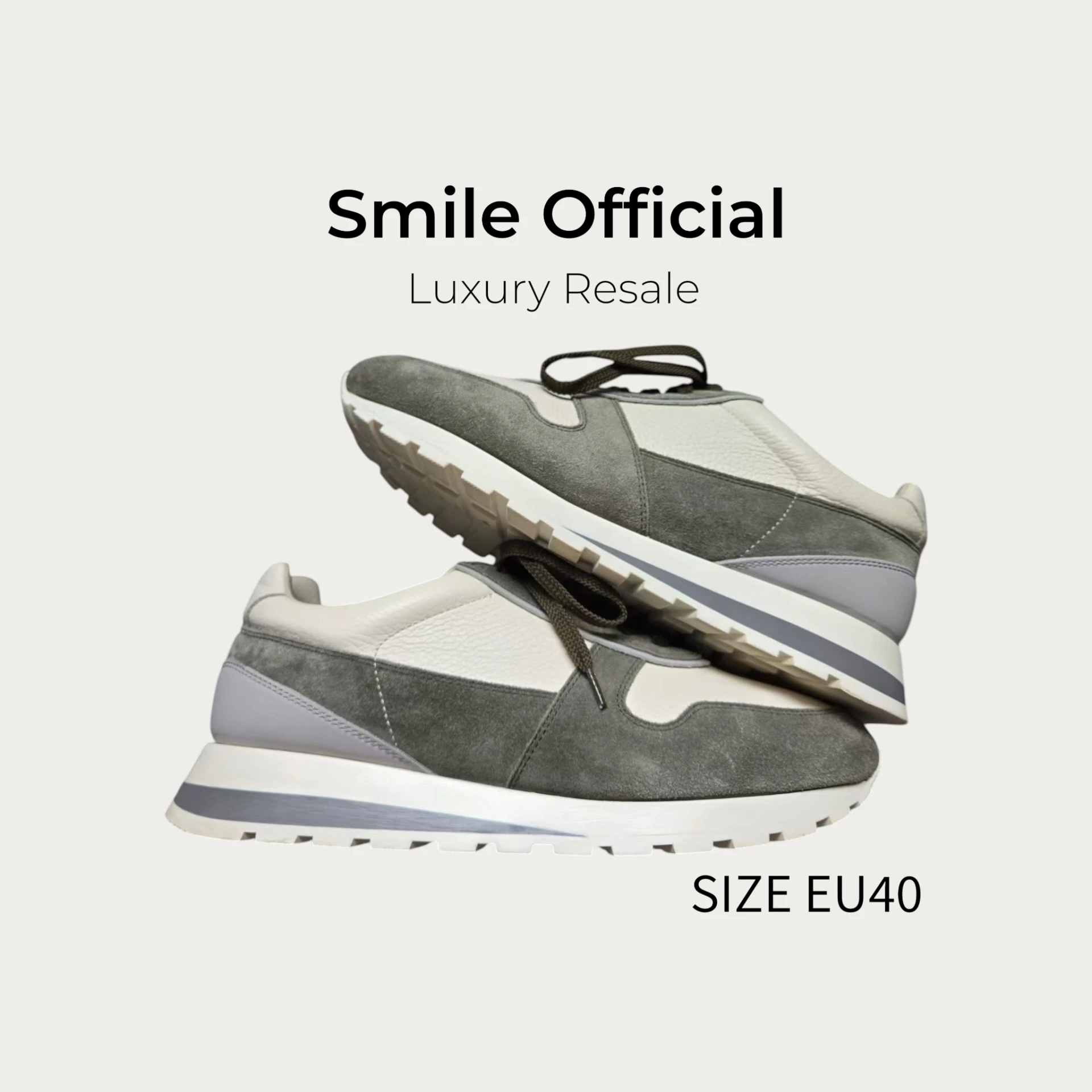 [SMILE] Brunello Cucinelli BC 灰綠運動鞋