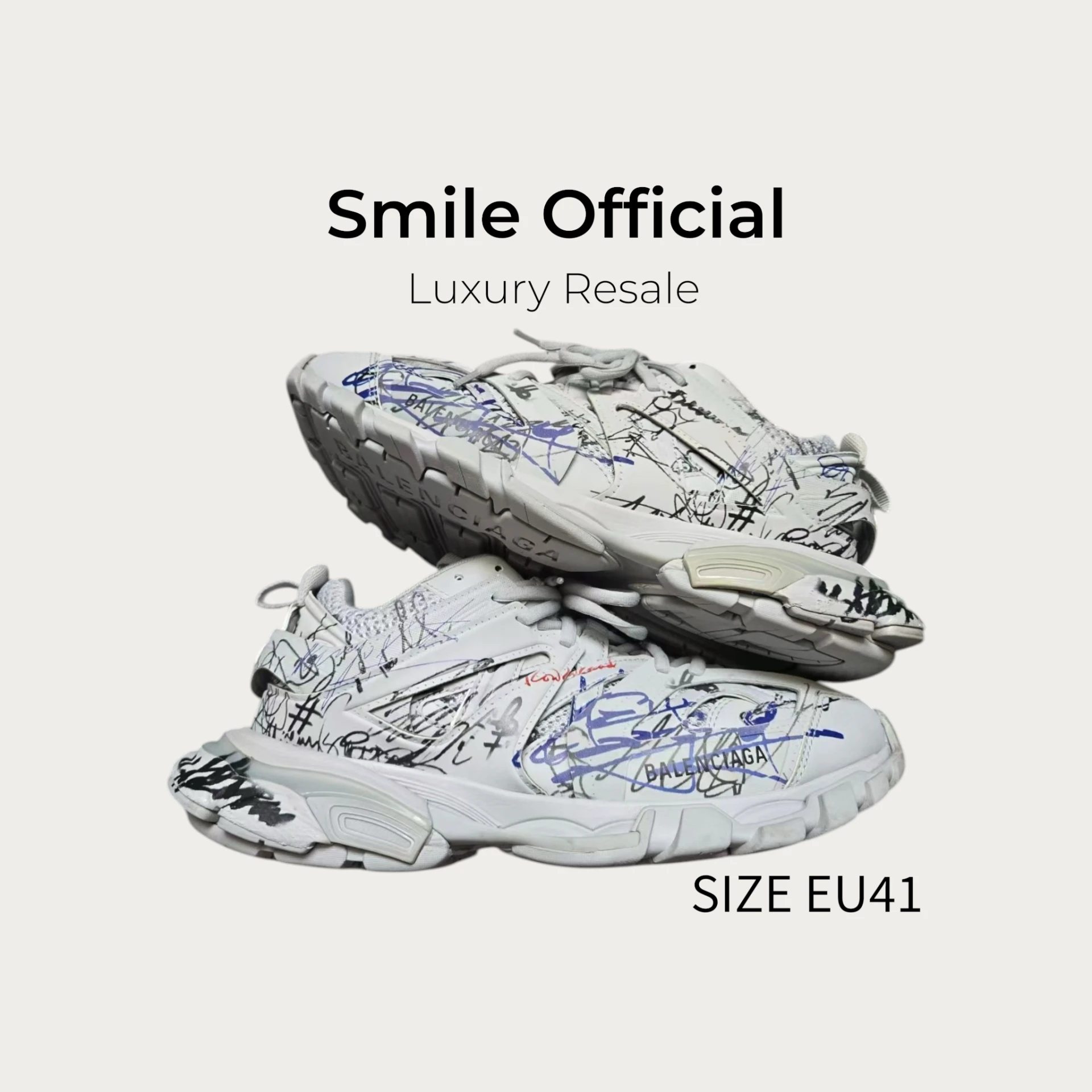 [SMILE] 巴黎世家BALENCIAGA TRACK 灰塗鴉 老爹鞋
