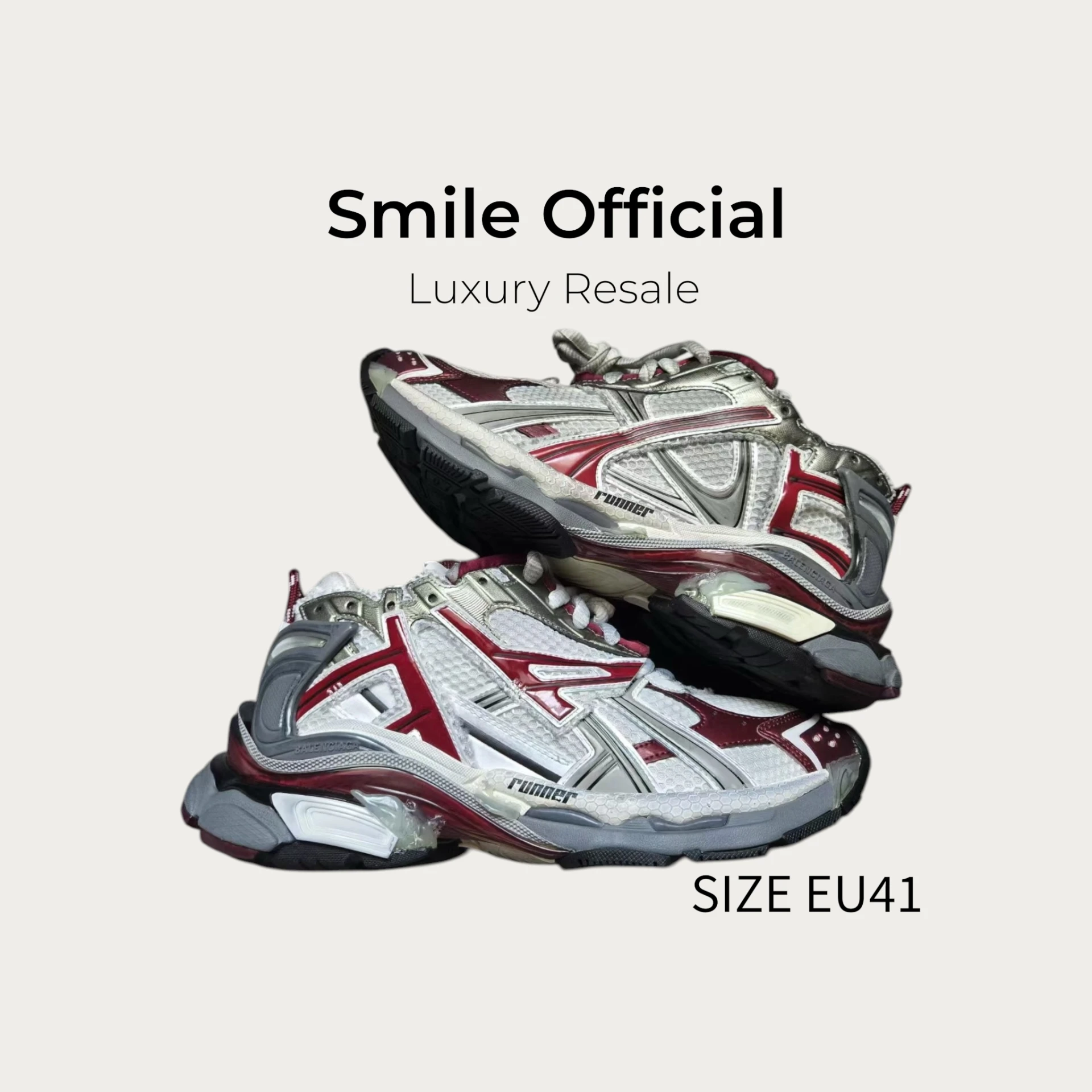 [SMILE] 巴黎世家BALENCIAGA RUNNER 白紅