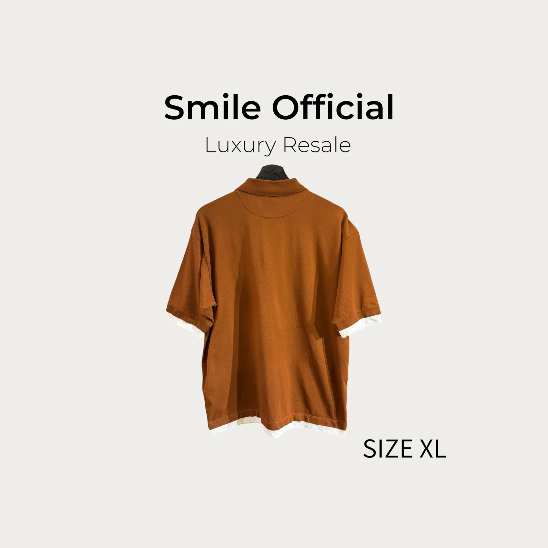 [SMILE] Prada假兩件polo短袖  棕色款