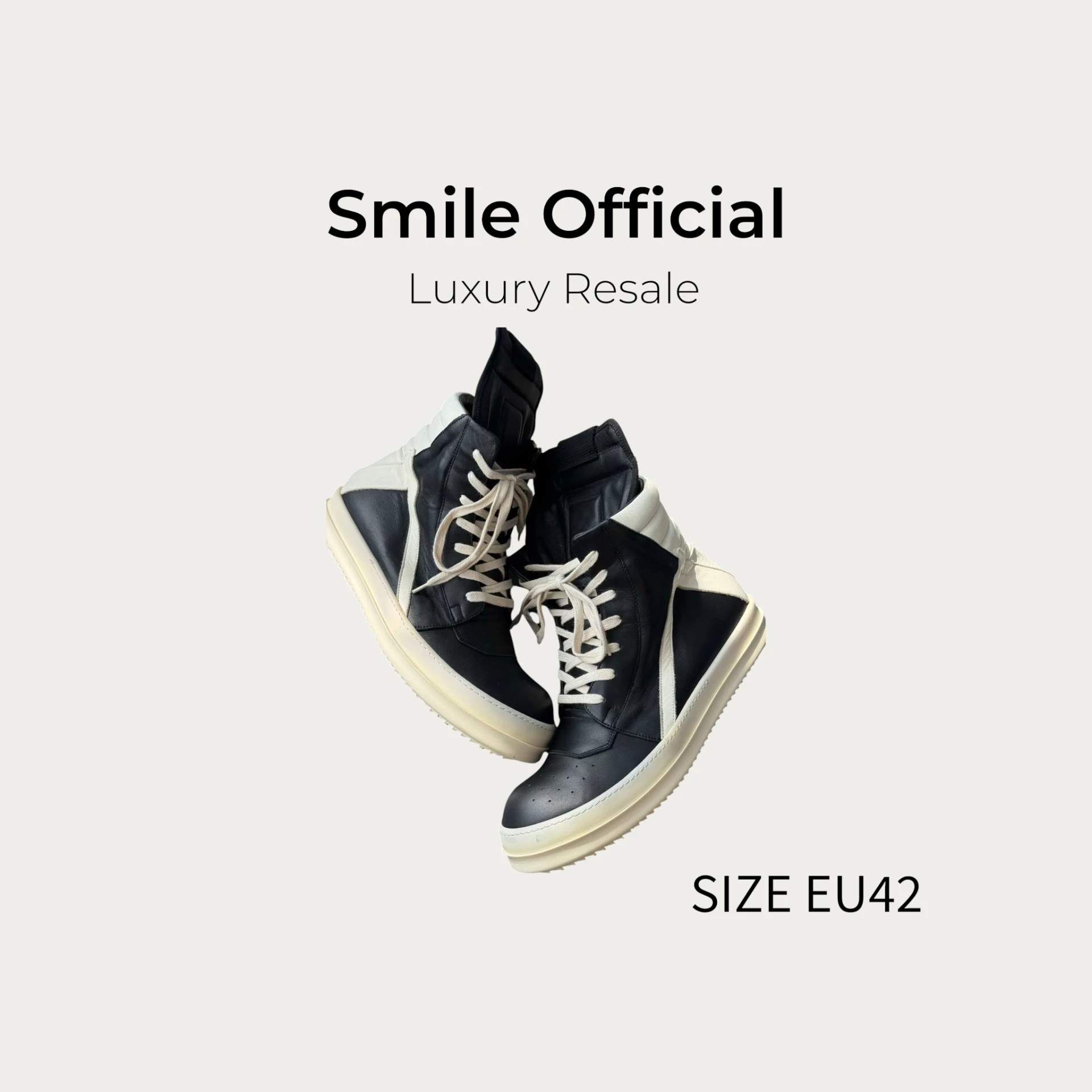[SMILE] Rick Owens RO 主線 倒三角 黑白 休閒鞋