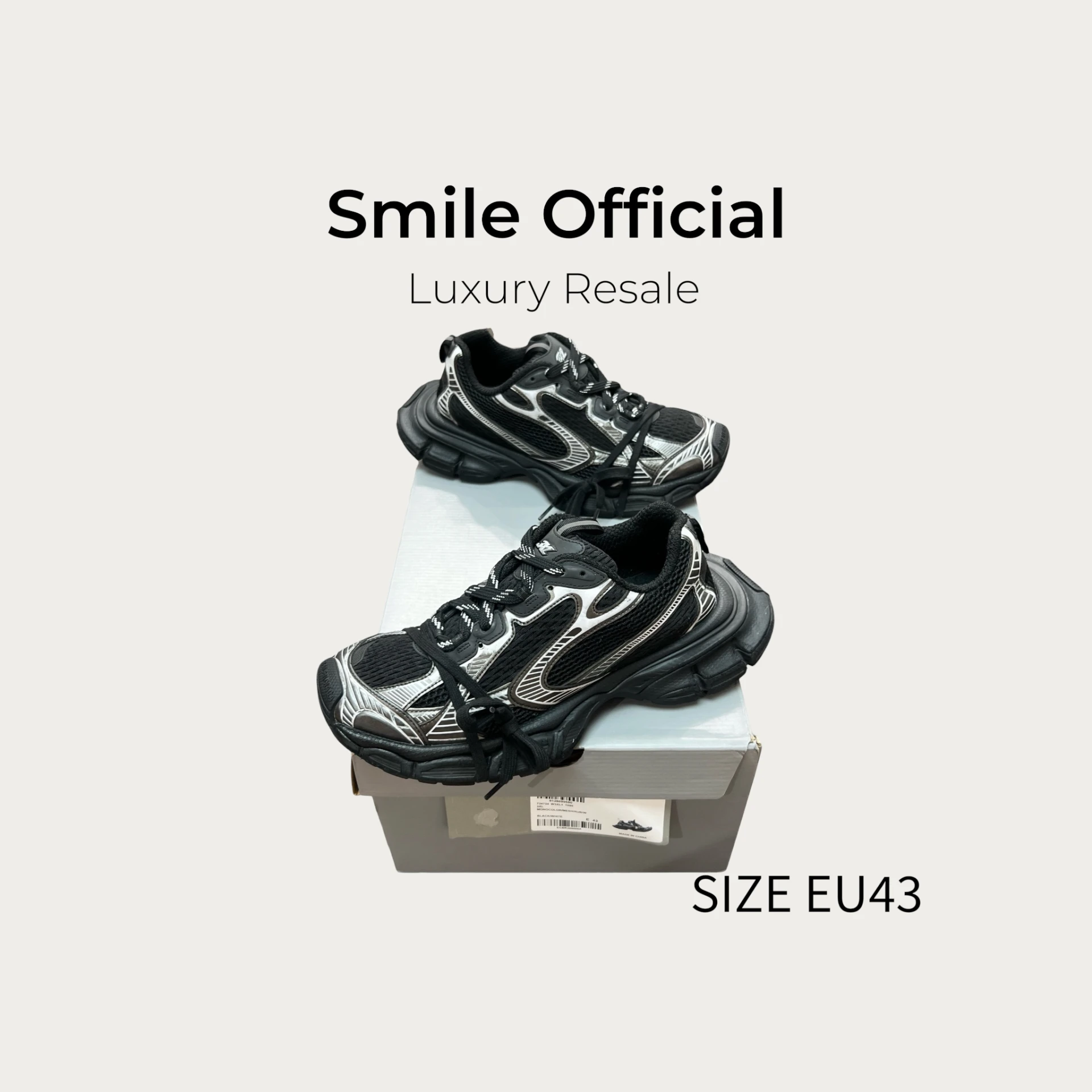 [SMILE] Balenciaga 巴黎世家 3XL 黑銀 做舊
