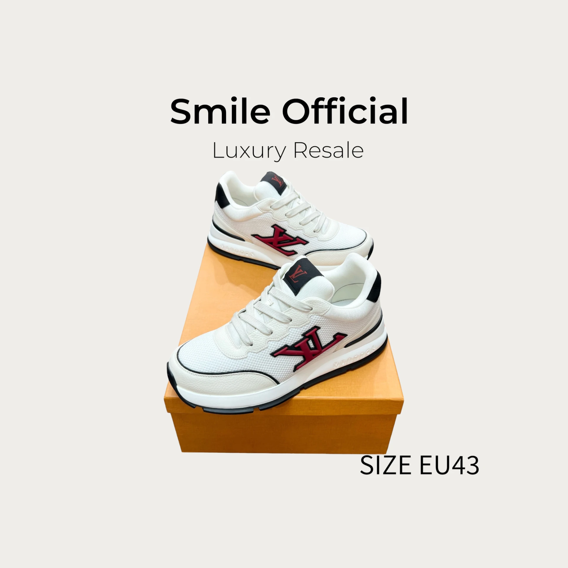 [SMILE] Louis Vuitton LV Classic 米白 休閒鞋