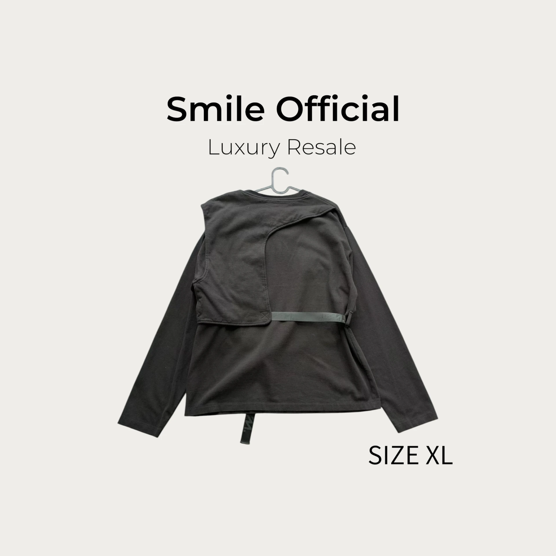 [SMILE] Louis Vuitton LV 黑色 戰術馬甲 綁帶 長袖衛衣