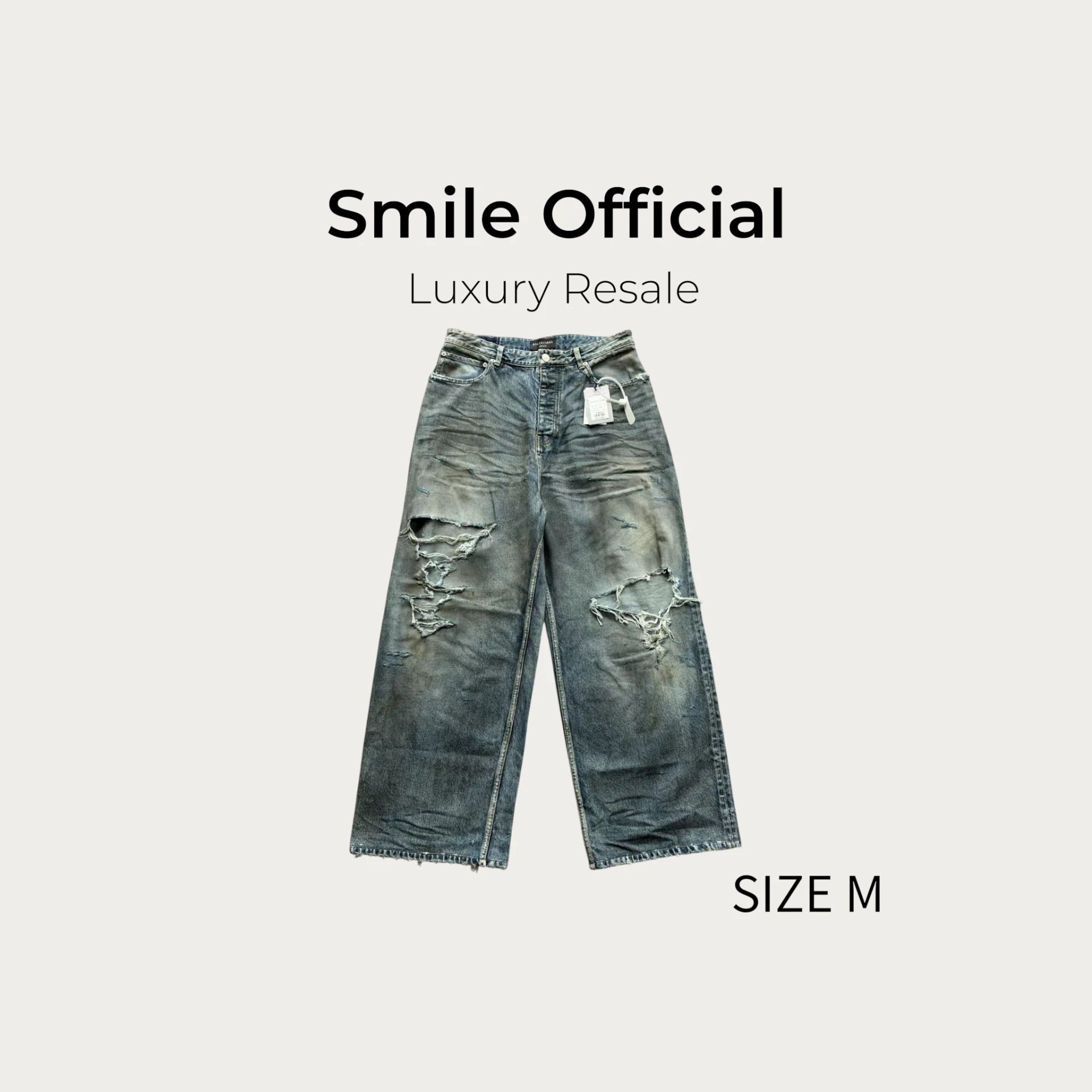 [SMILE] 巴黎世家 Balenciaga 23SS 泥坑秀 油污 大破壞 Baggy牛仔褲