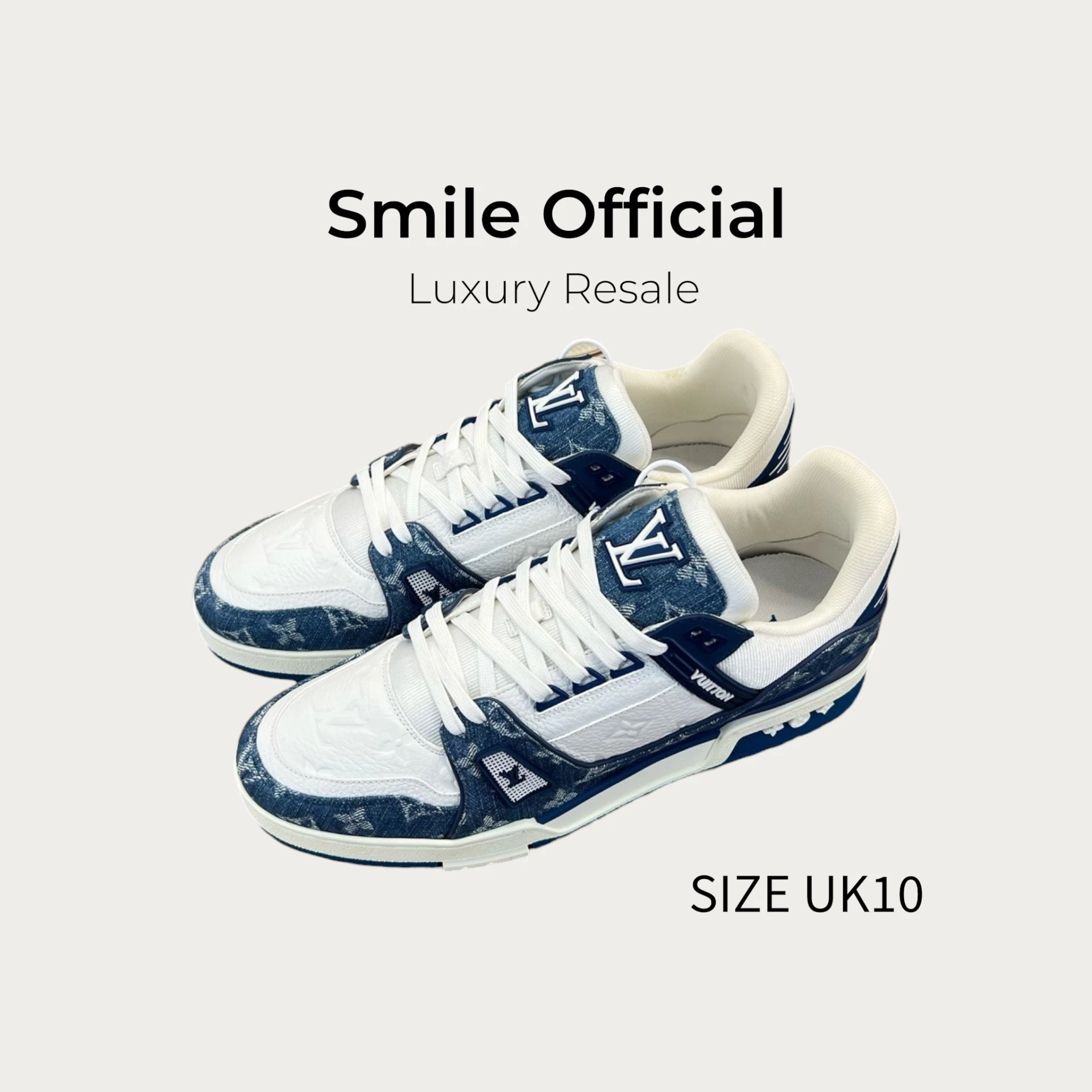 [SMILE] Louis Vuitton lv trainer 白藍牛仔