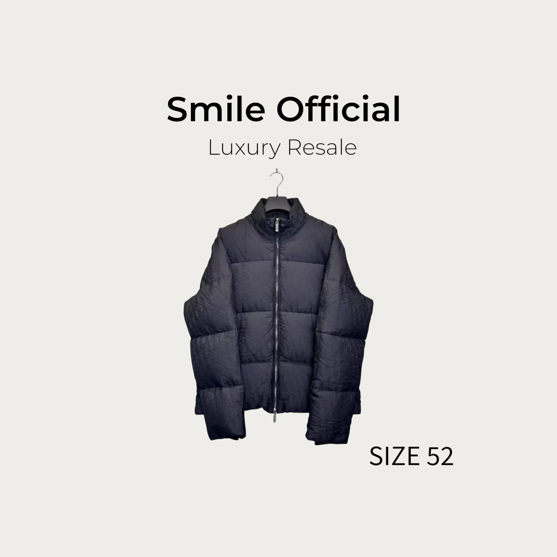 [SMILE] DIOR 暗紋Oblique滿logo立領羽絨外套