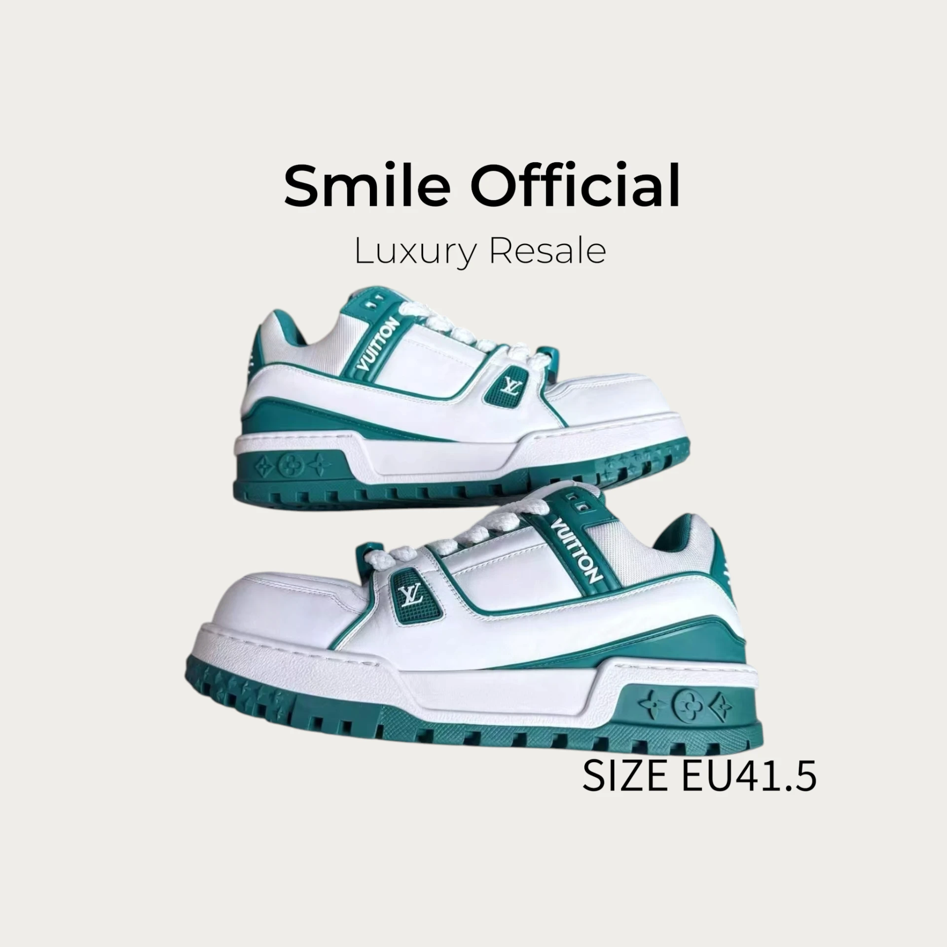 [SMILE] Louis Vuitton lv trainer maxi 胖丁 白青 白綠