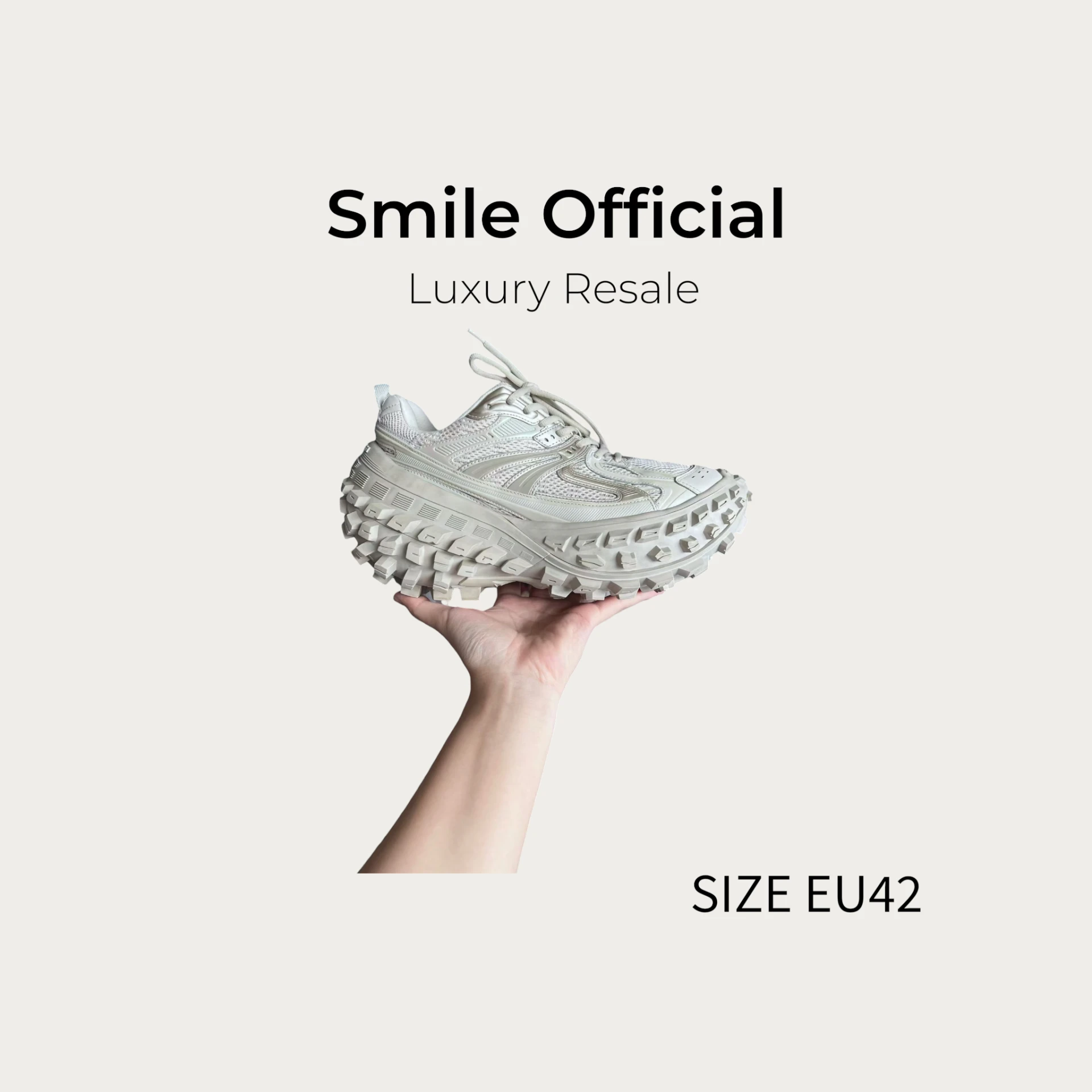 [SMILE]BALENCIAGA 巴黎世家 輪胎鞋 米色