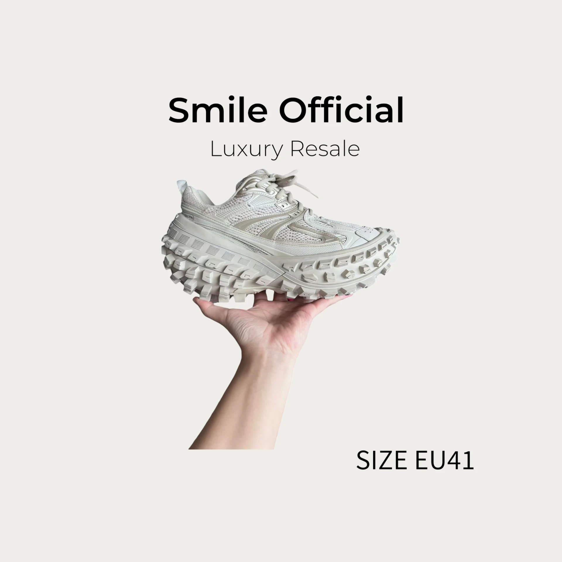 [SMILE]BALENCIAGA 巴黎世家 輪胎鞋 米色