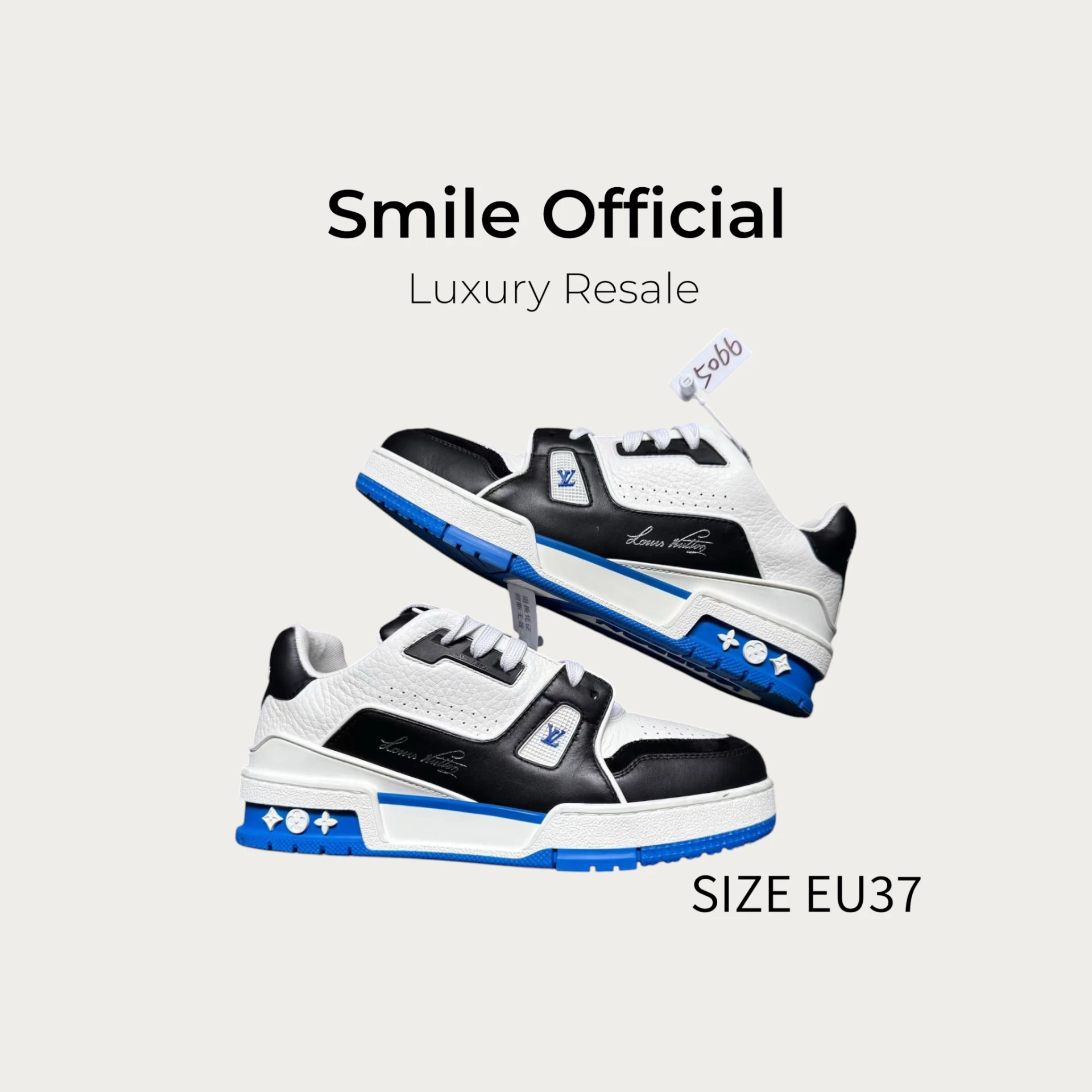 [SMILE] Louis Vuittion LV TRAINER 藤原浩 黑藍白