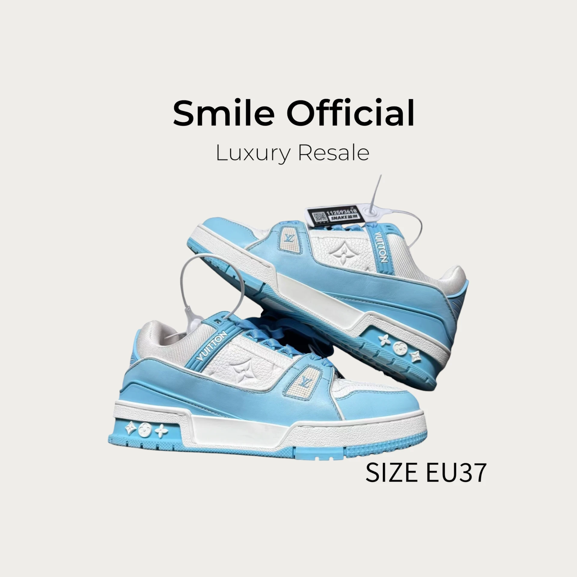 [SMILE] LOUIS VUITTON LV TRAINER 白藍